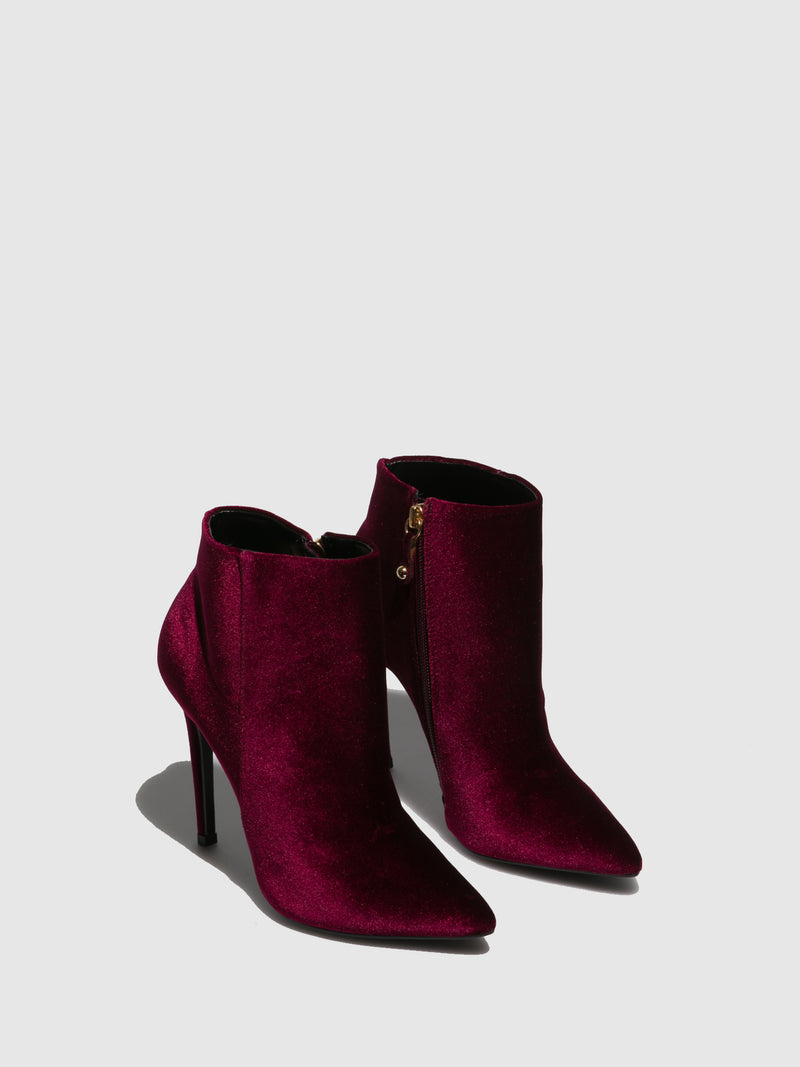 Parodi Passion Burgundy Pointed Toe Ankle Boots