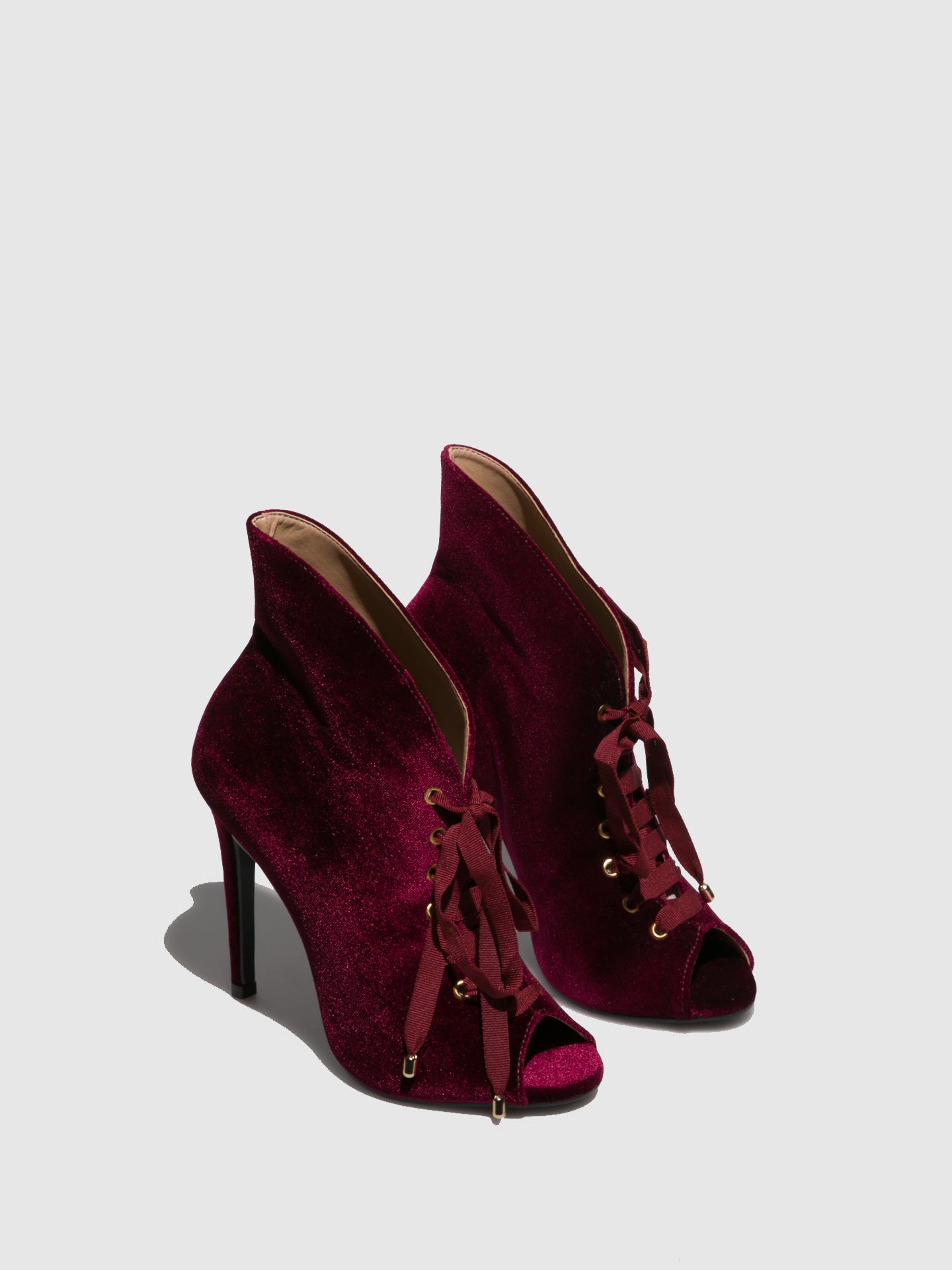 Parodi Passion Burgundy Round Toe Ankle Boots