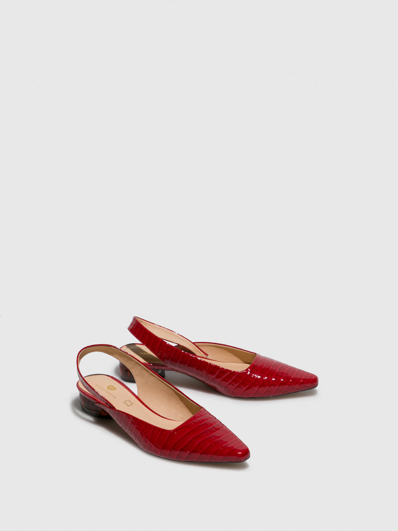 Parodi Passion Red Flat Sandals