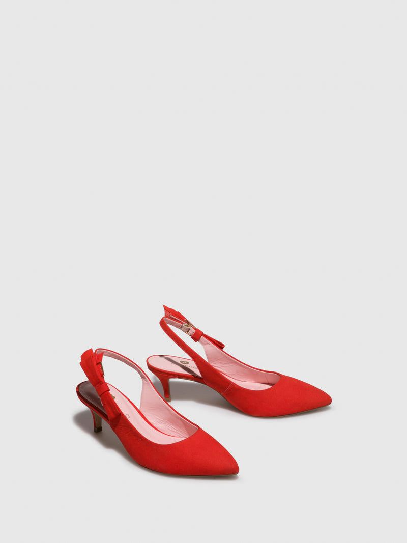 Parodi Passion Red Sling-Back Pumps Sandals