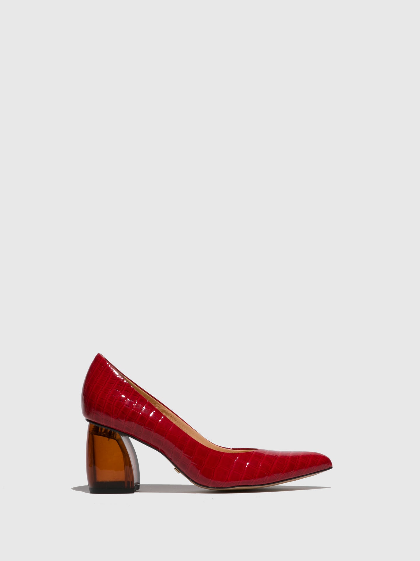 Parodi Passion Red Chunky Heel Shoes