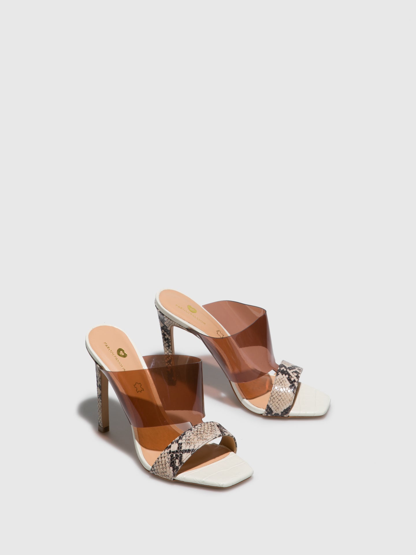 Parodi Passion White Open Toe Mules