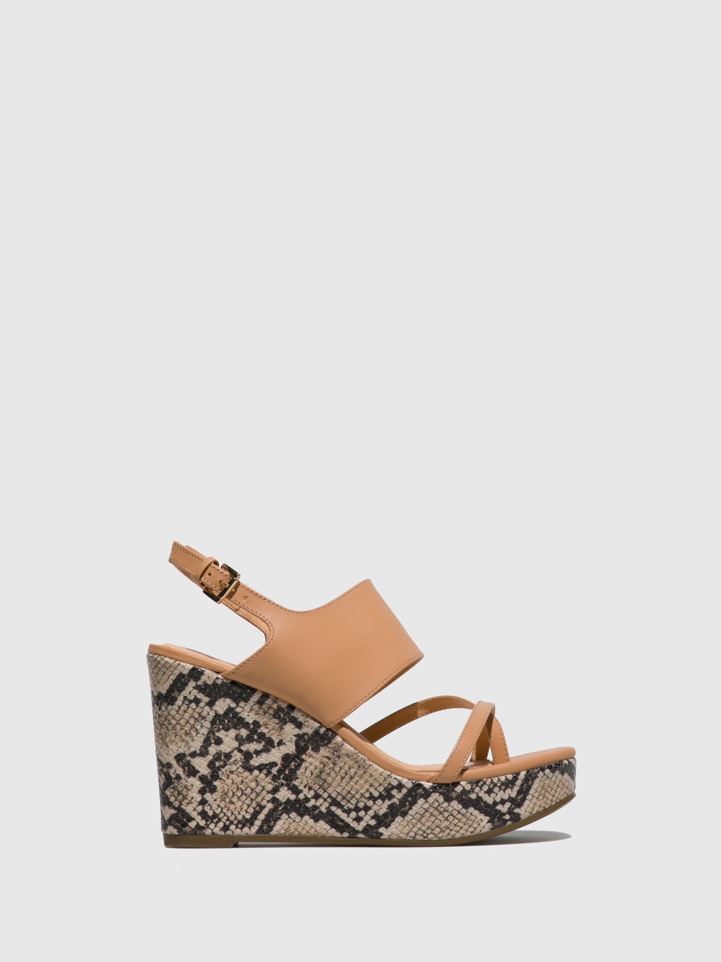 Parodi Passion Beige Wedge Sandals