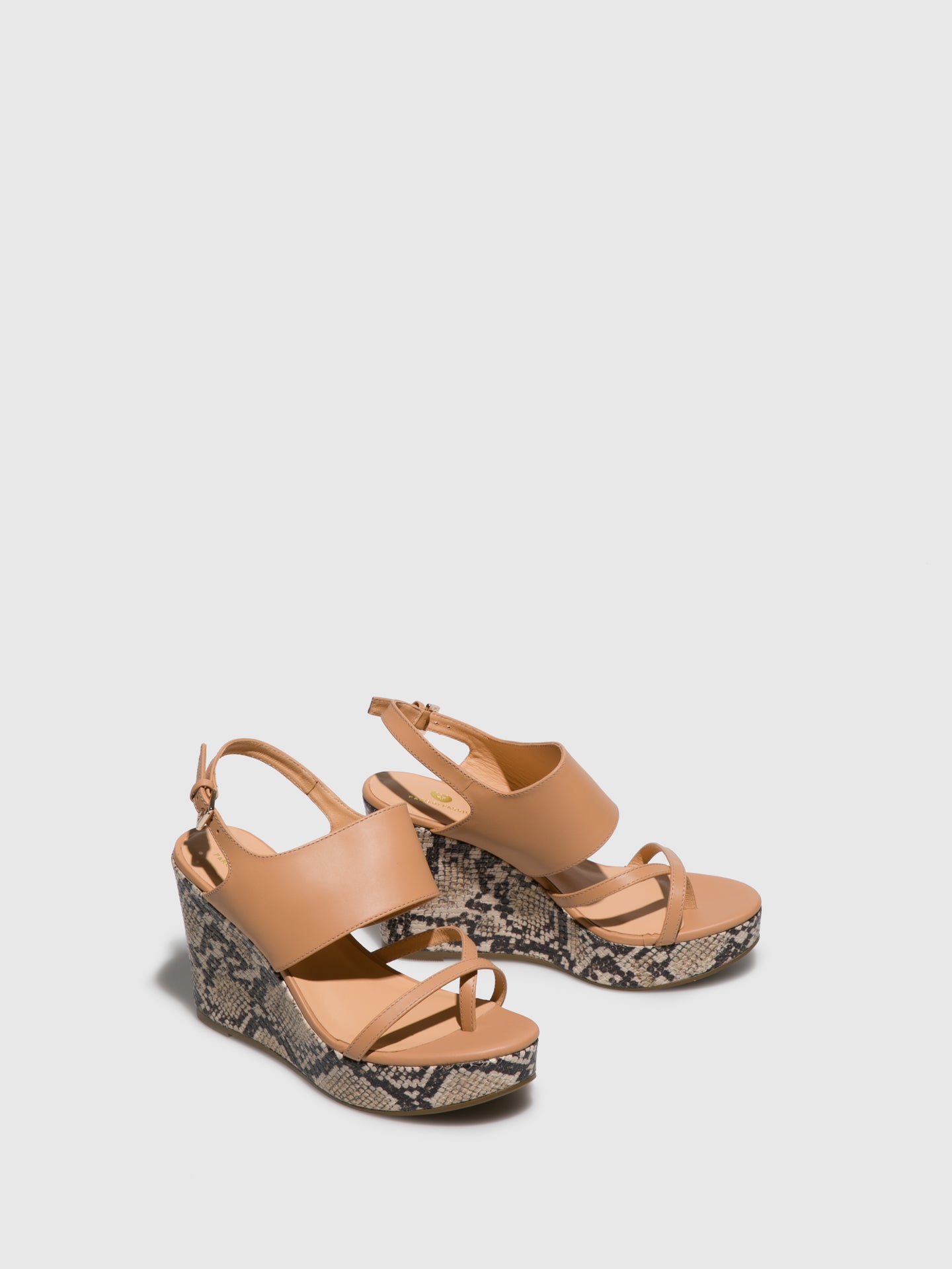 Parodi Passion Beige Wedge Sandals