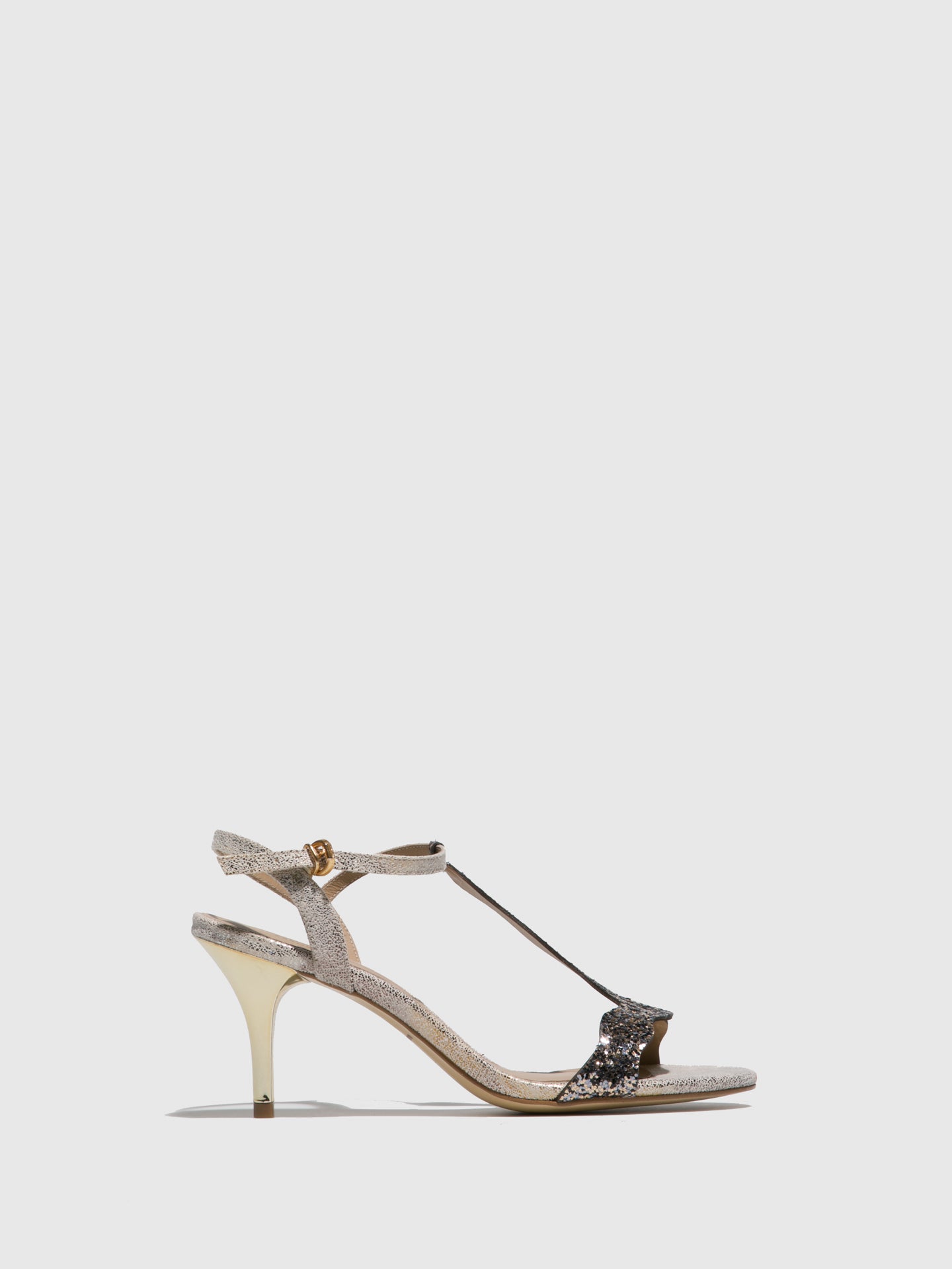 Parodi Passion Black White Buckle Sandals