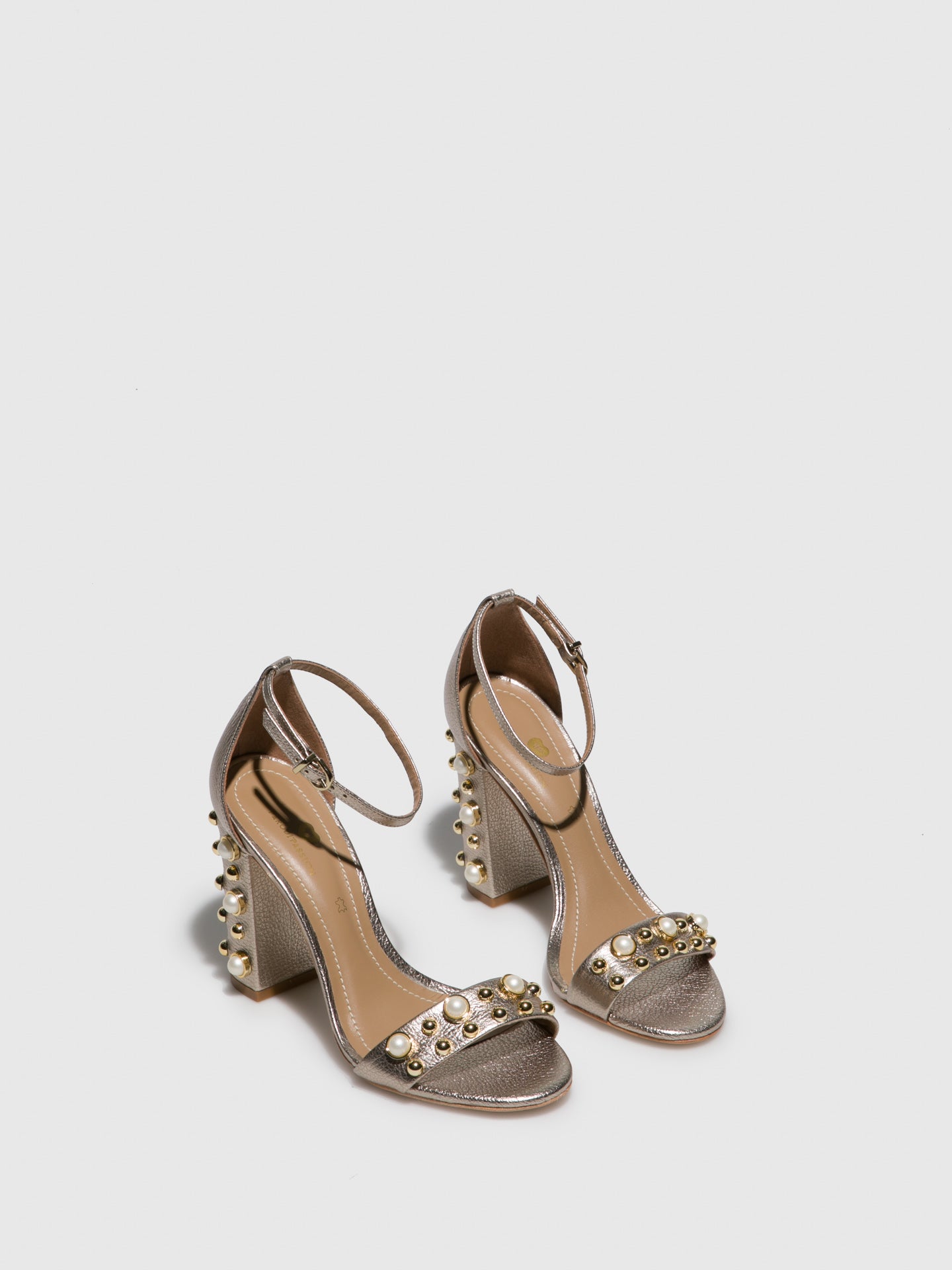 Parodi Passion Beige Ankle Strap Sandals