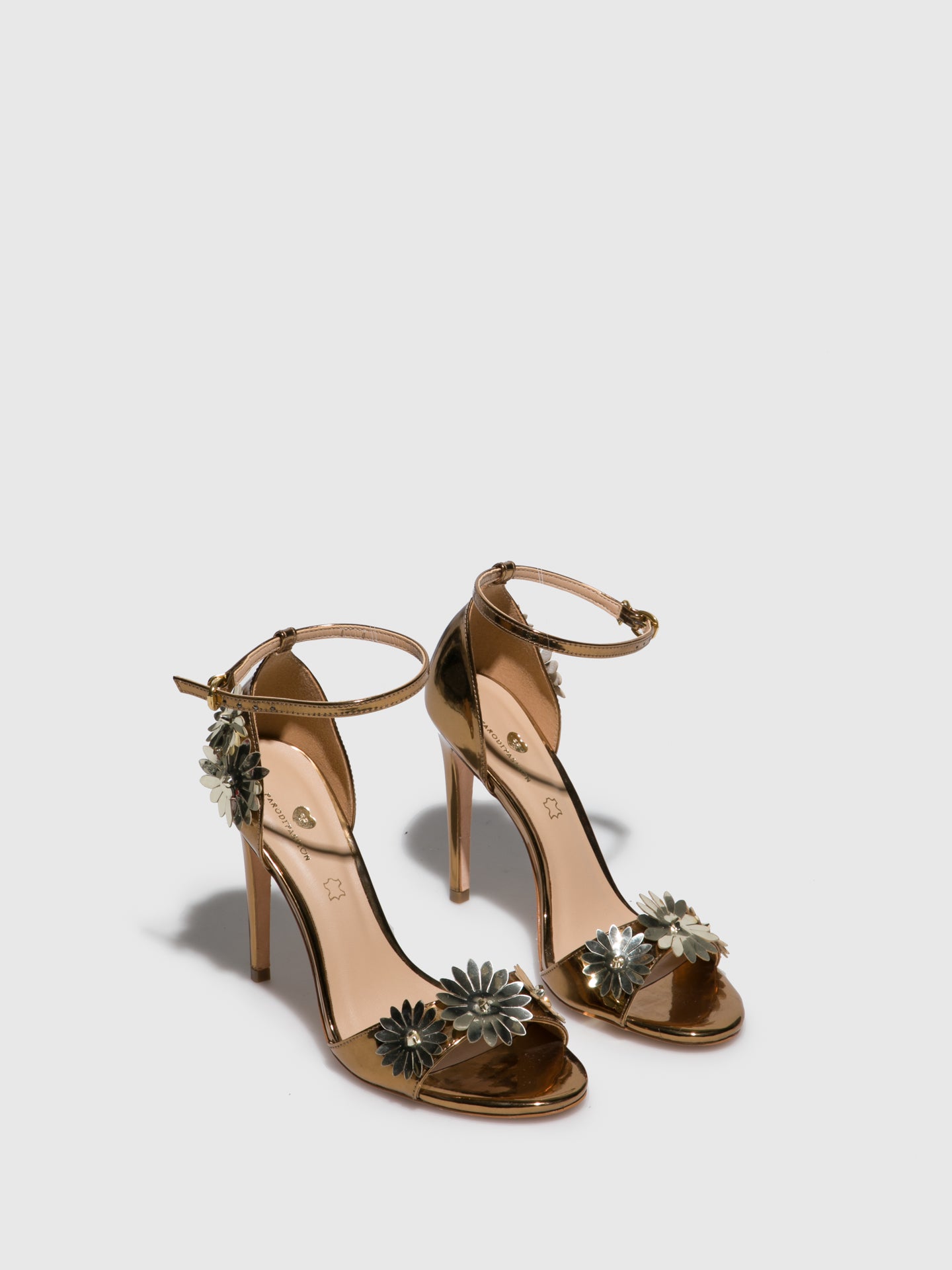 Parodi Passion Gold Ankle Strap Sandals