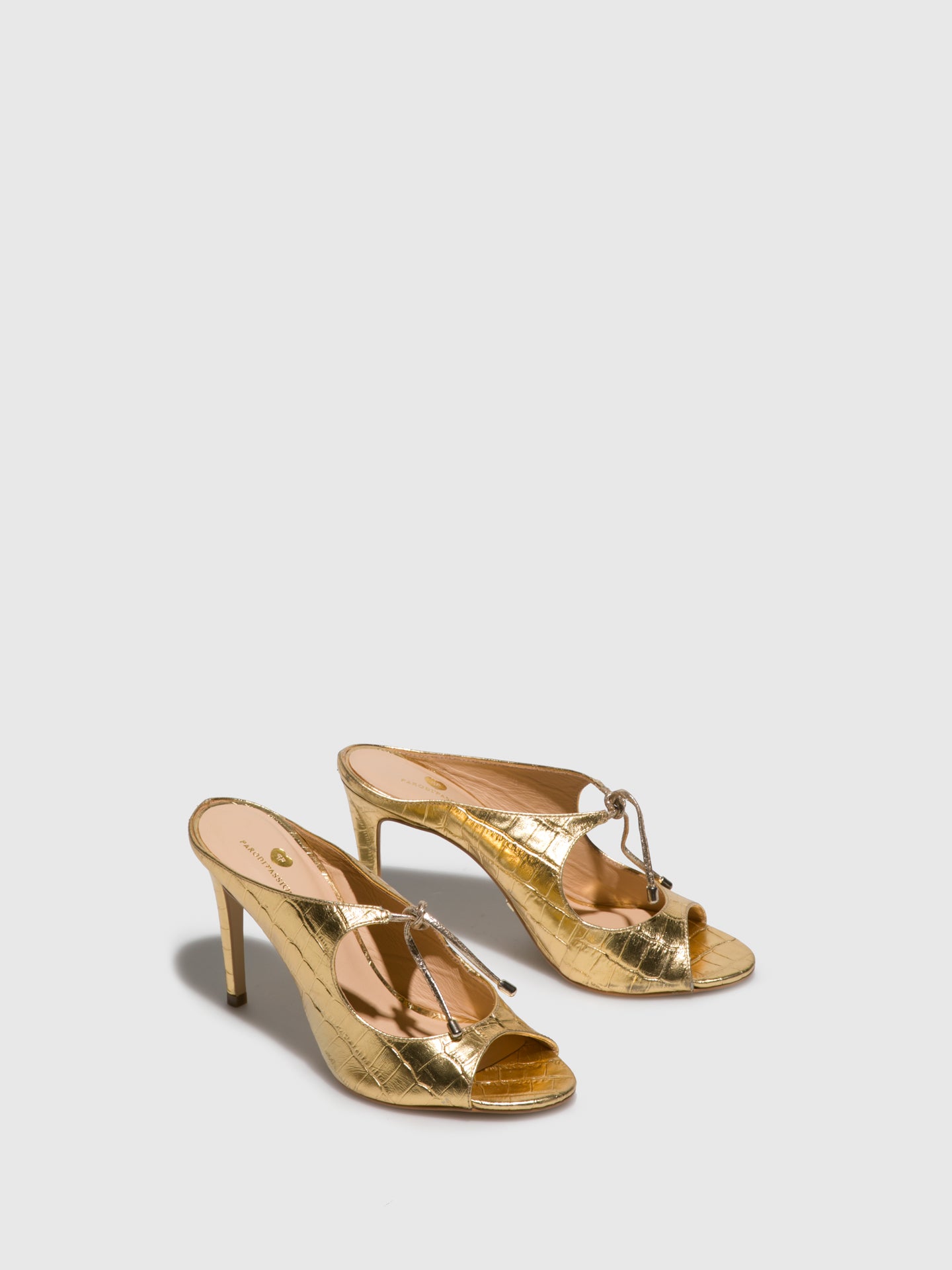 Parodi Passion Gold Open Toe Sandals