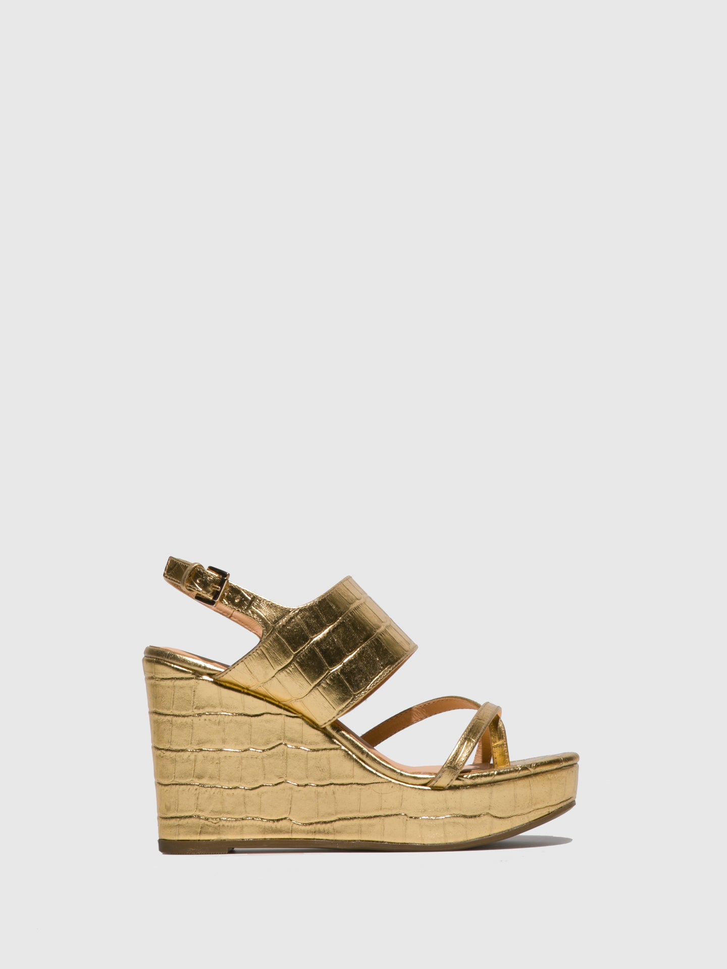 Parodi Passion Gold Wedge Sandals
