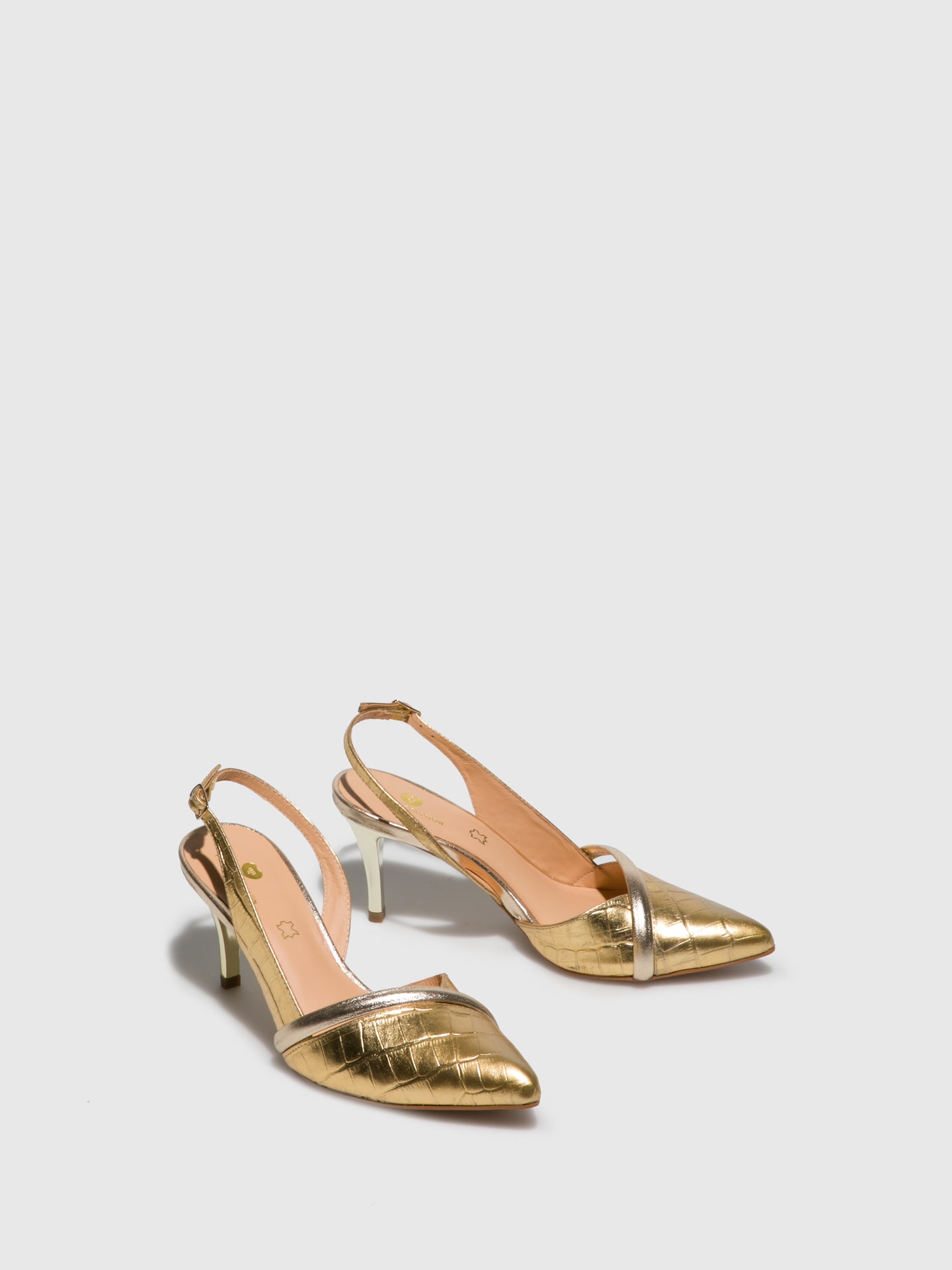 Parodi Passion Gold Sling-Back Sandals