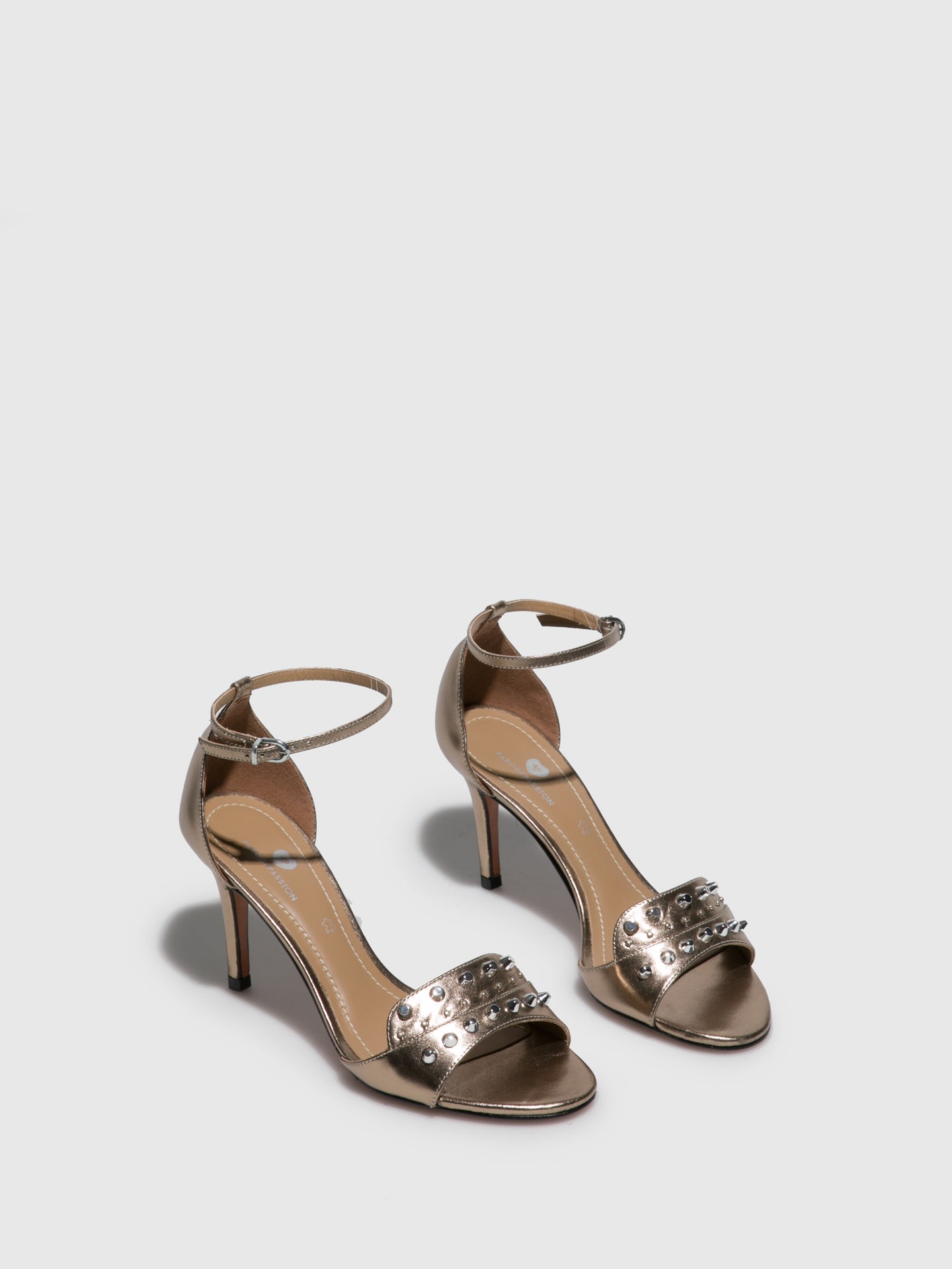 Parodi Passion Gold Ankle Strap Sandals