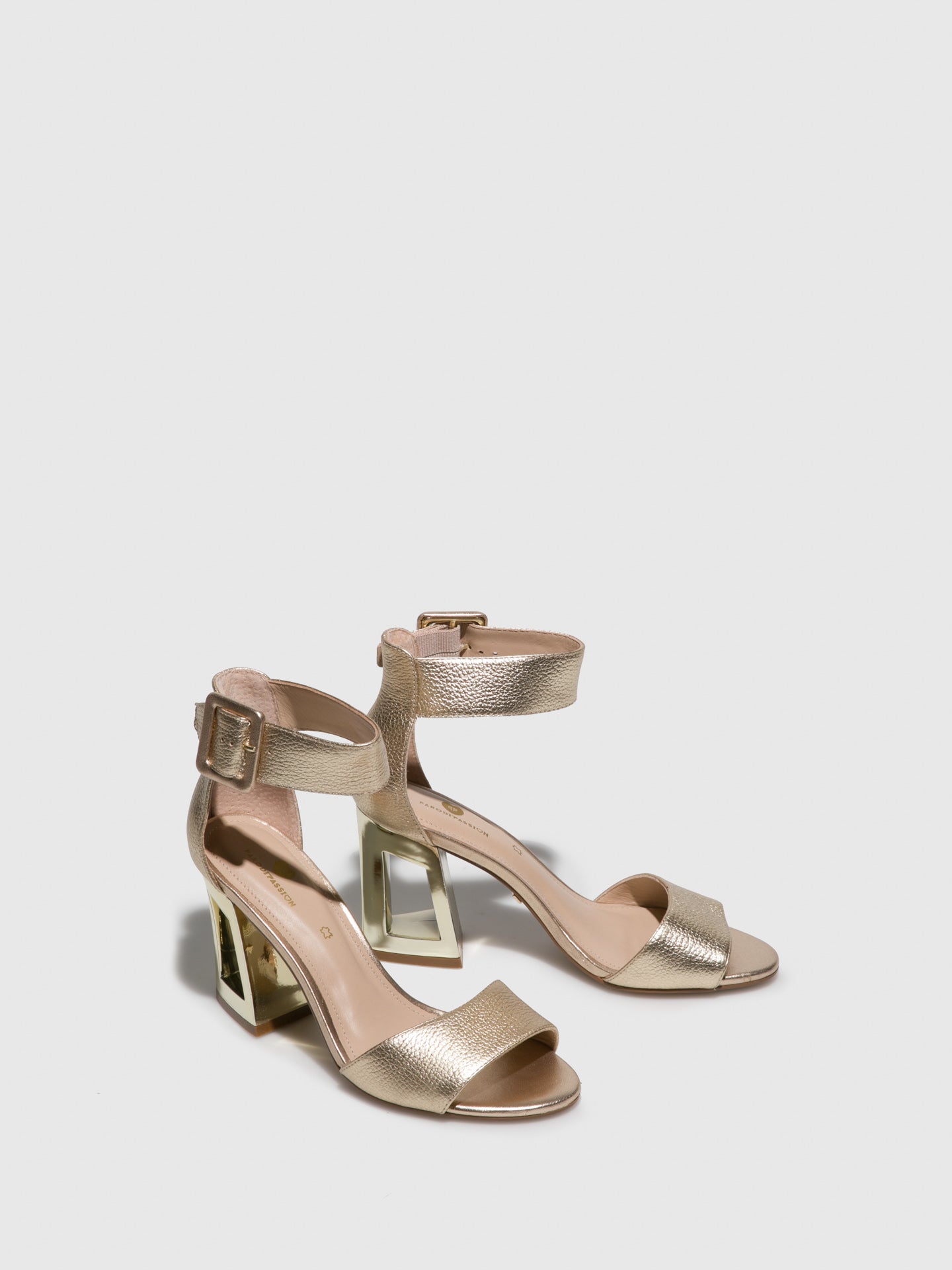 Parodi Passion Gold Ankle Strap Sandals