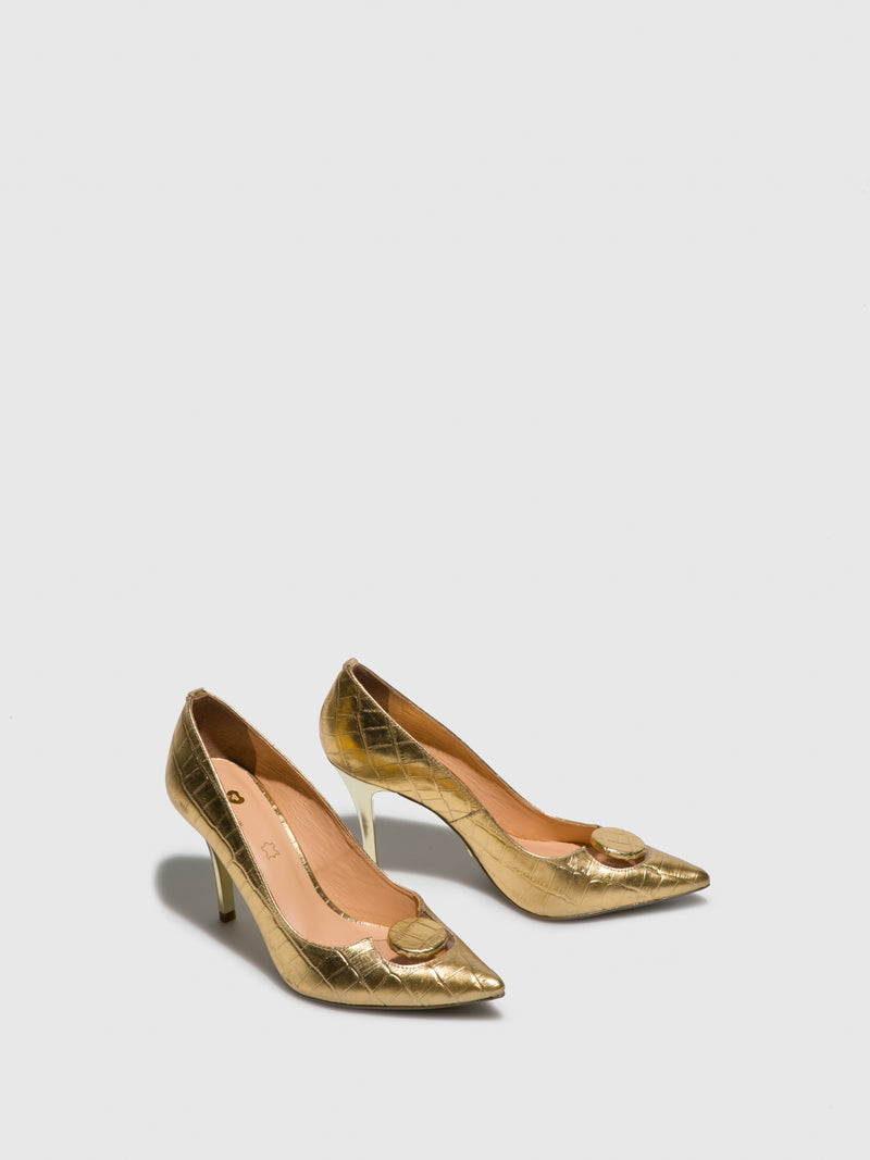 Parodi Passion Gold Stiletto Shoes