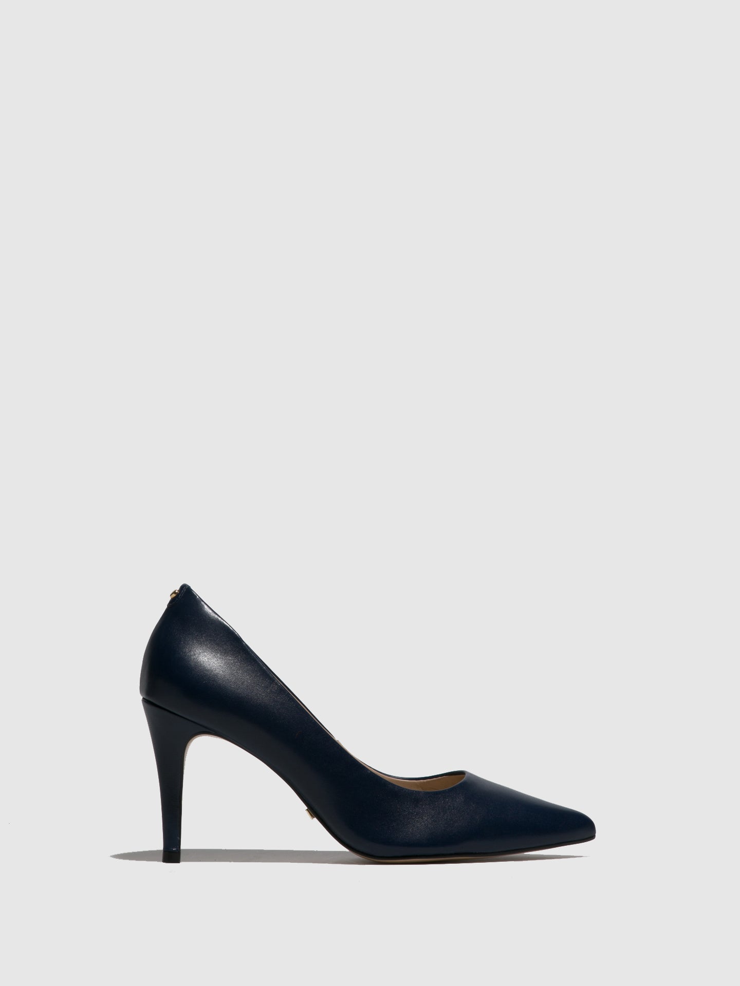 Parodi Stiletto Navy Leather Stiletto Shoes