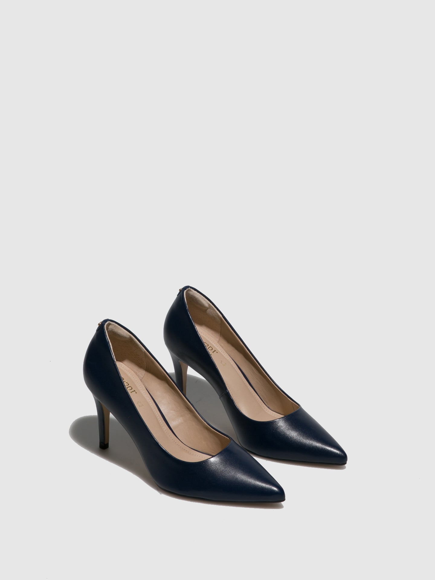 Parodi Stiletto Navy Leather Stiletto Shoes