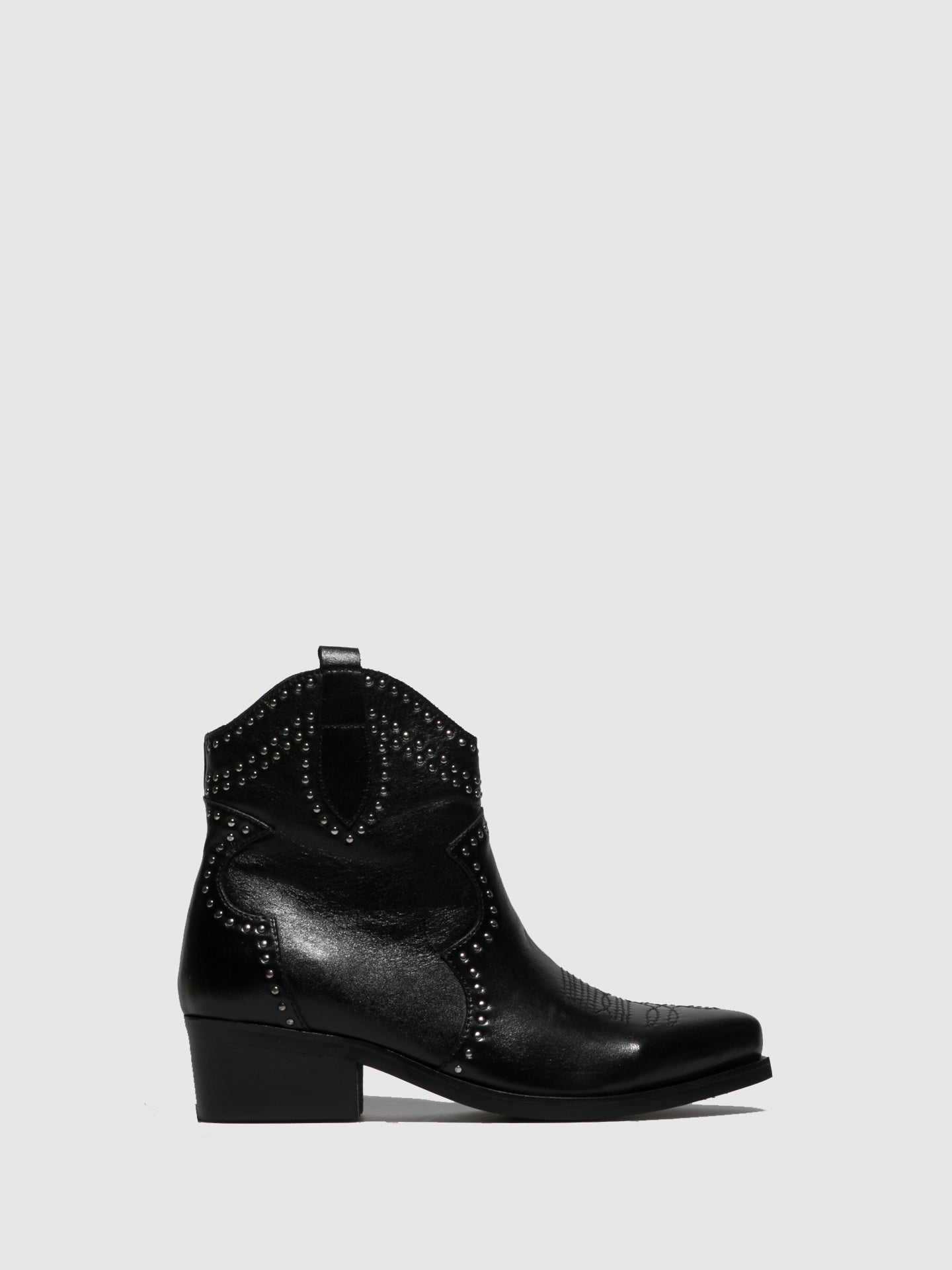 Parodi Sunshine Black Round Toe Ankle Boots