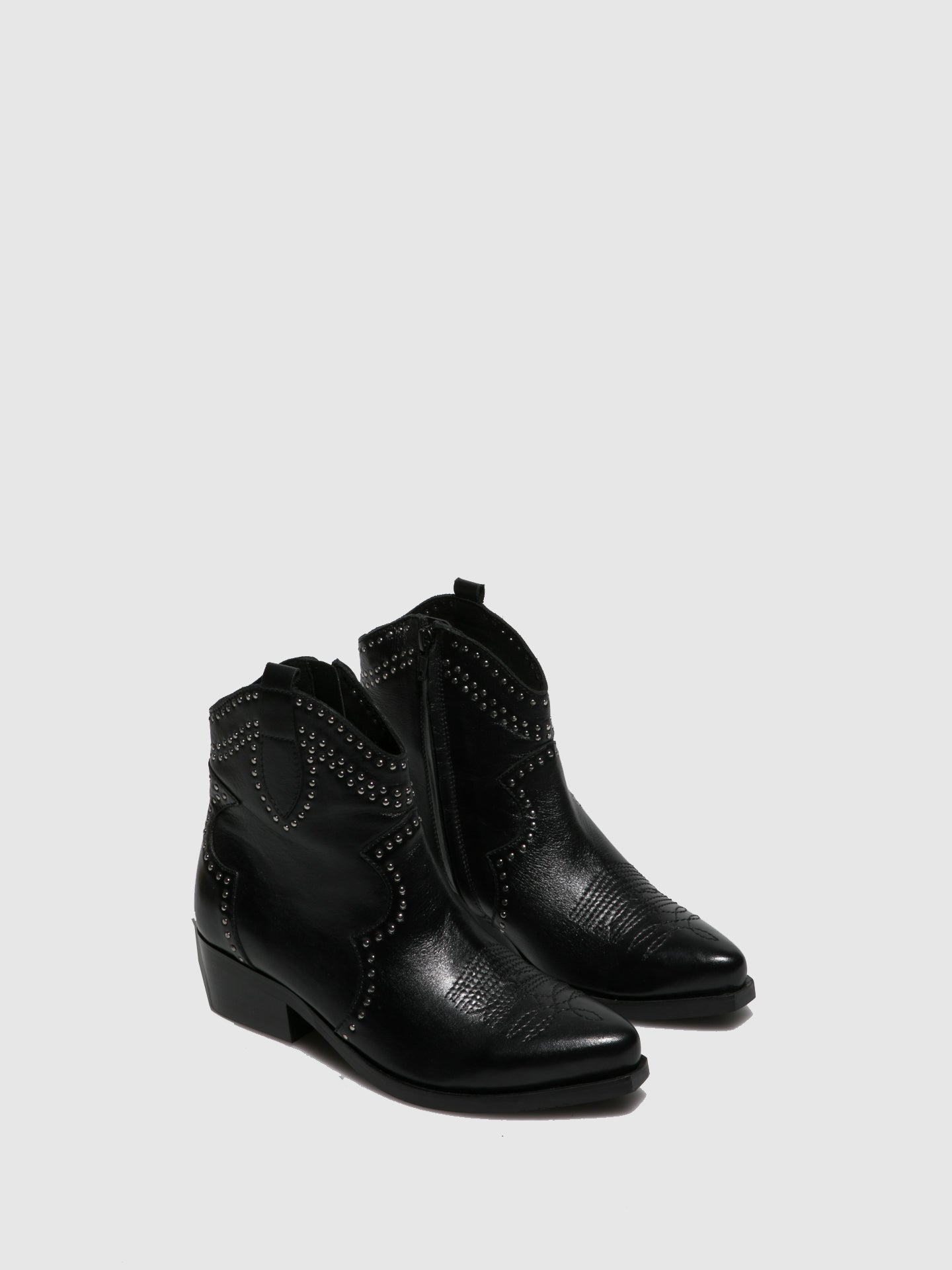 Parodi Sunshine Black Round Toe Ankle Boots