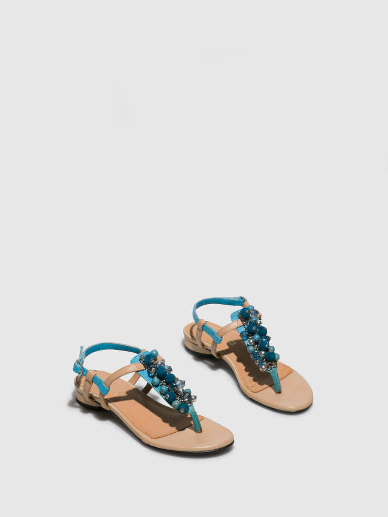 Parodi Sunshine SkyBlue Appliqués Sandals