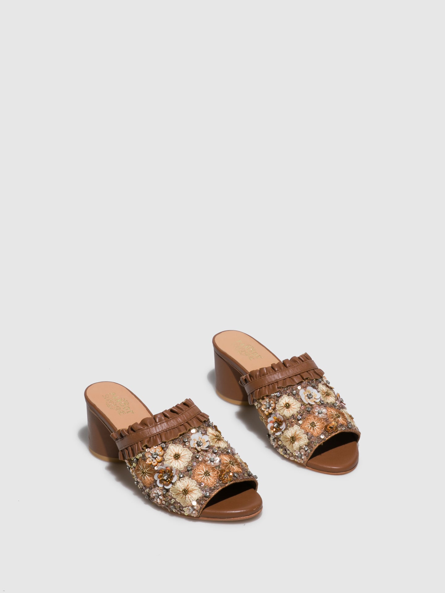 Parodi Sunshine Tan Open Toe Mules