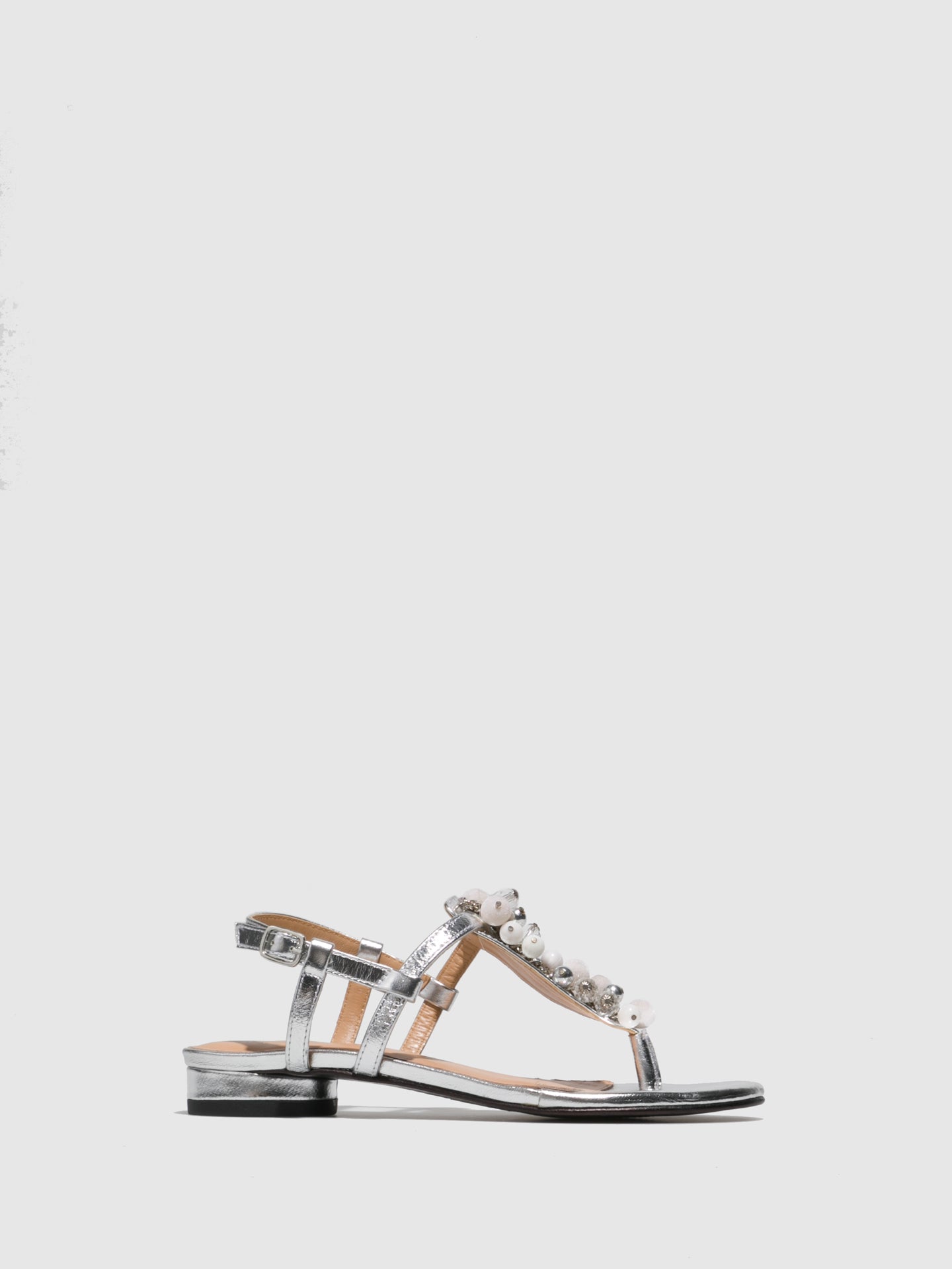 Parodi Sunshine Silver Appliqués Sandals