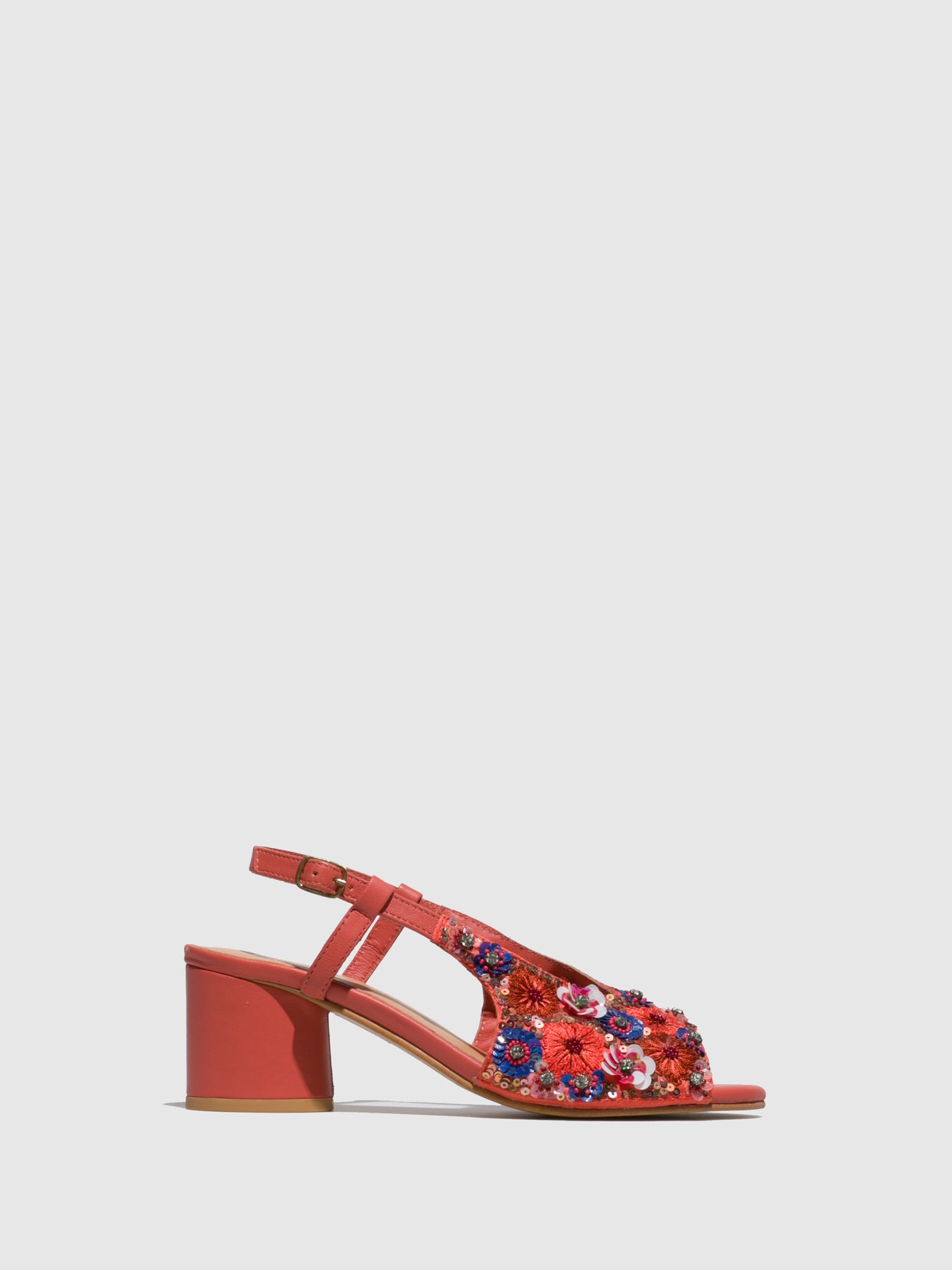 Parodi Sunshine Coral Sling-Back Sandals