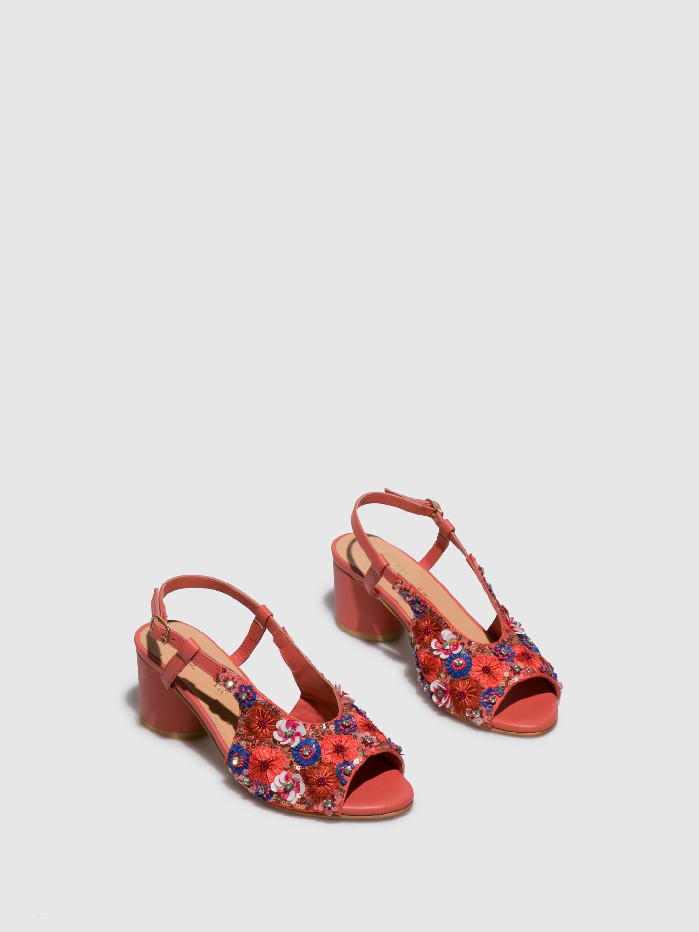 Parodi Sunshine Coral Sling-Back Sandals