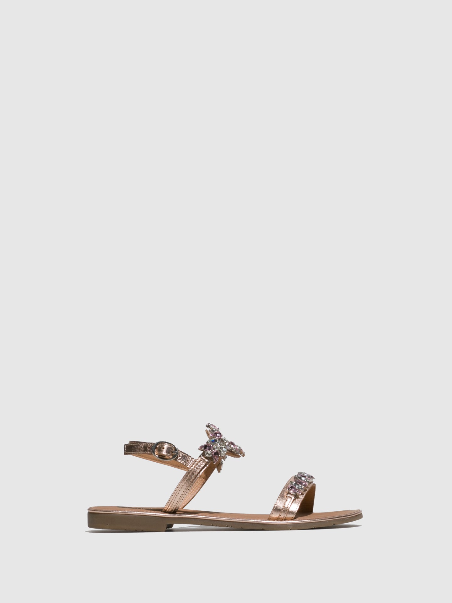 Parodi Sunshine RoseGold Flat Sandals