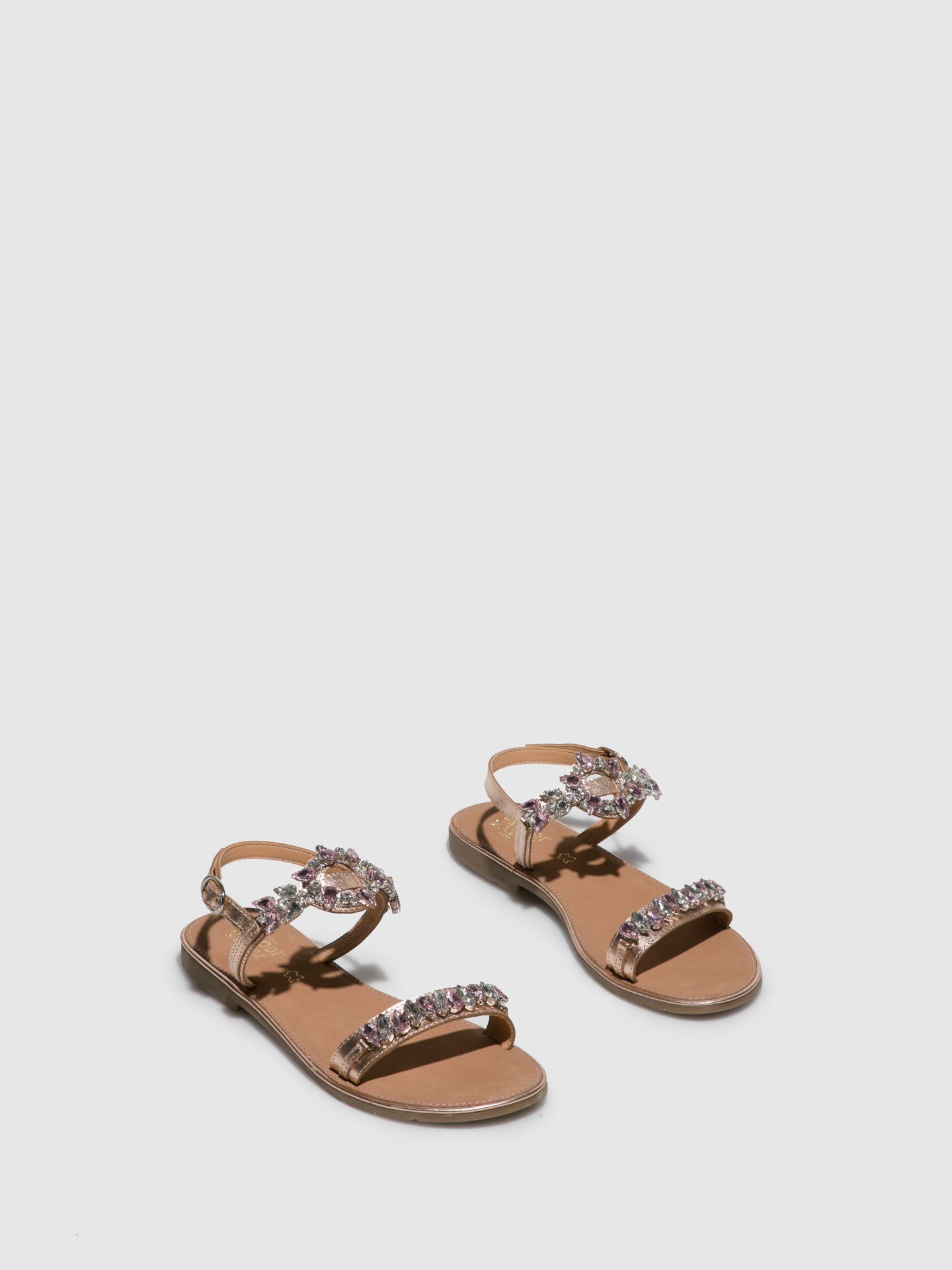 Parodi Sunshine RoseGold Flat Sandals