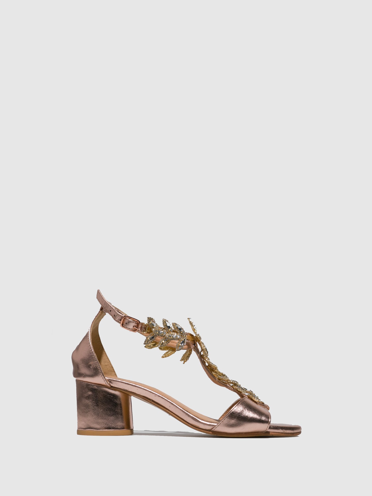 Parodi Sunshine RoseGold Appliqués Sandals