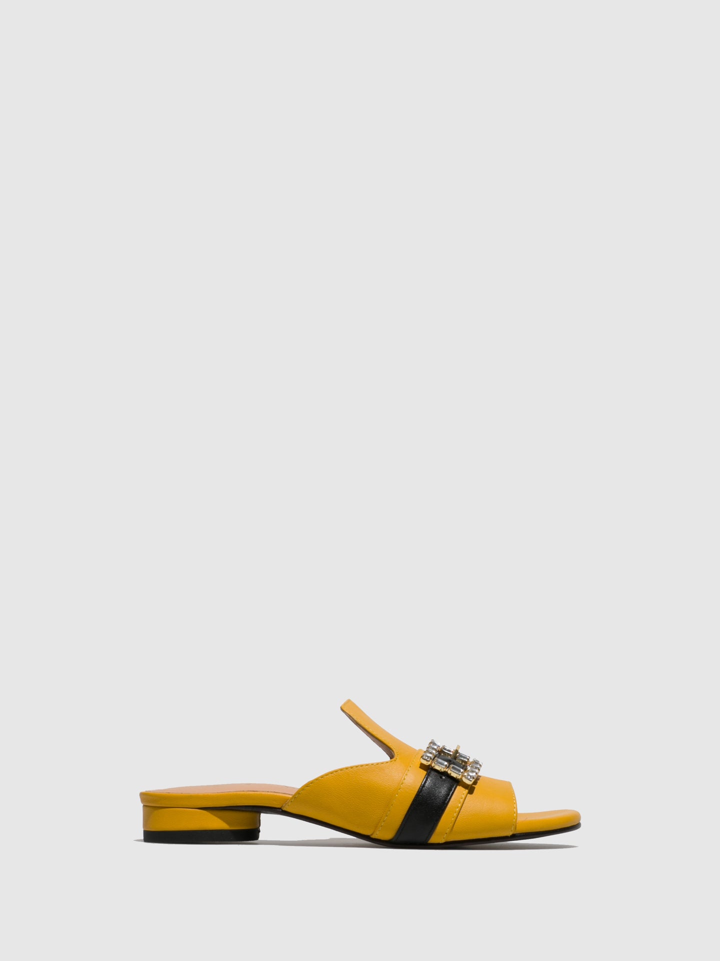 Parodi Sunshine Yellow Open Toe Mules