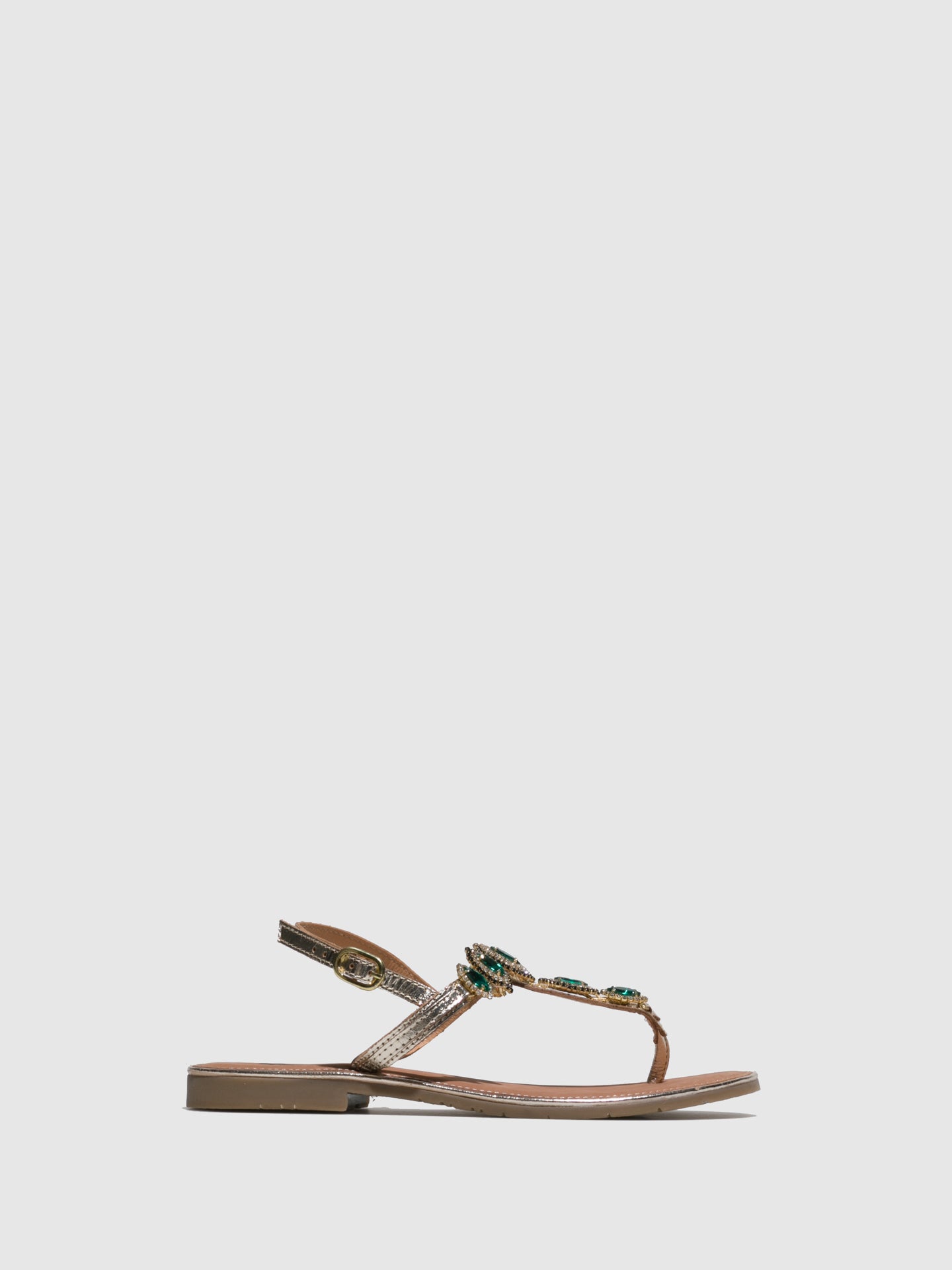 Parodi Sunshine Gold Flat Sandals