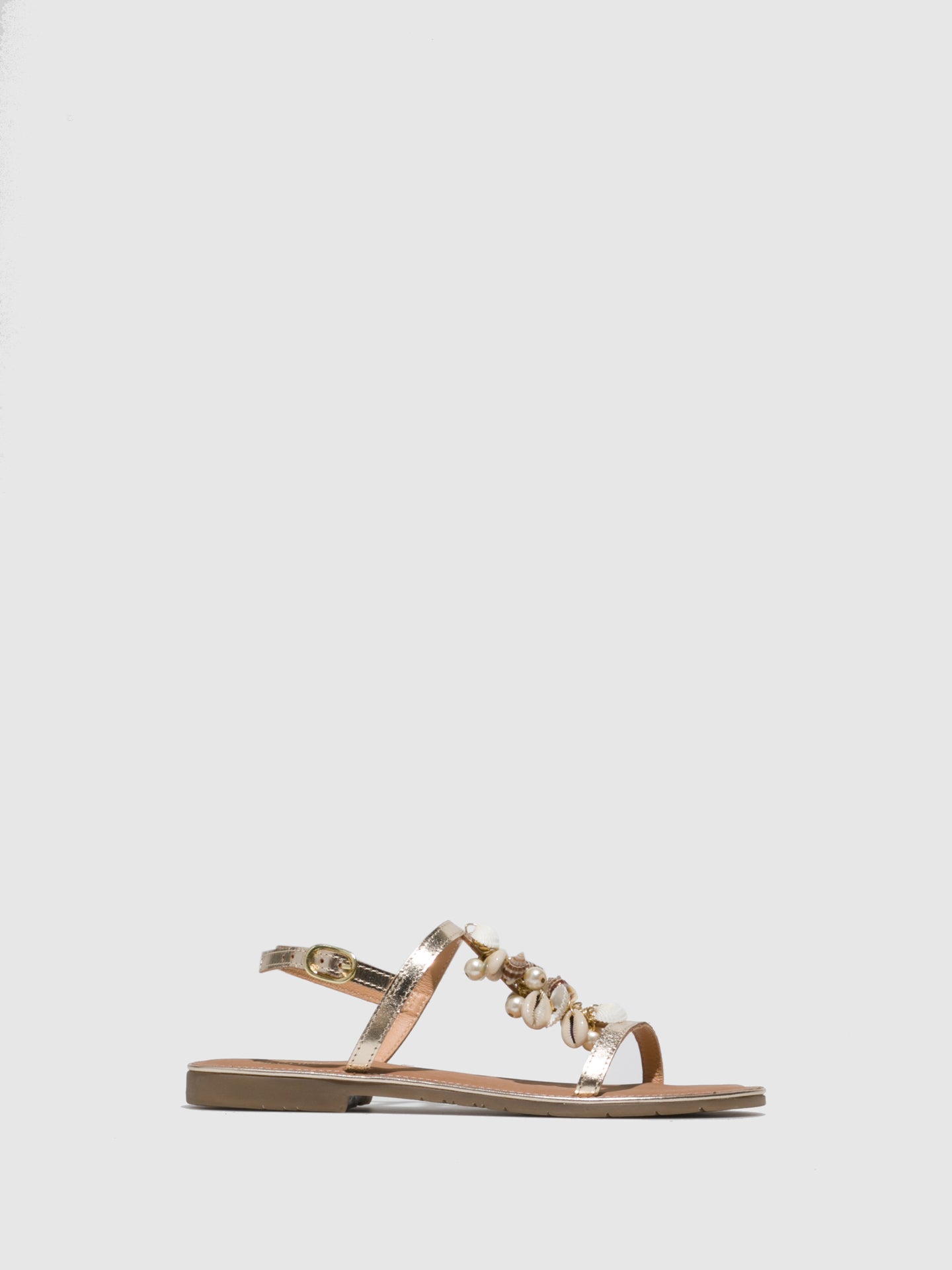 Parodi Sunshine Gold Appliqués Sandals