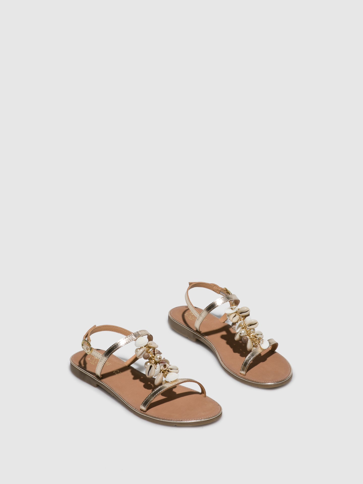 Parodi Sunshine Gold Appliqués Sandals