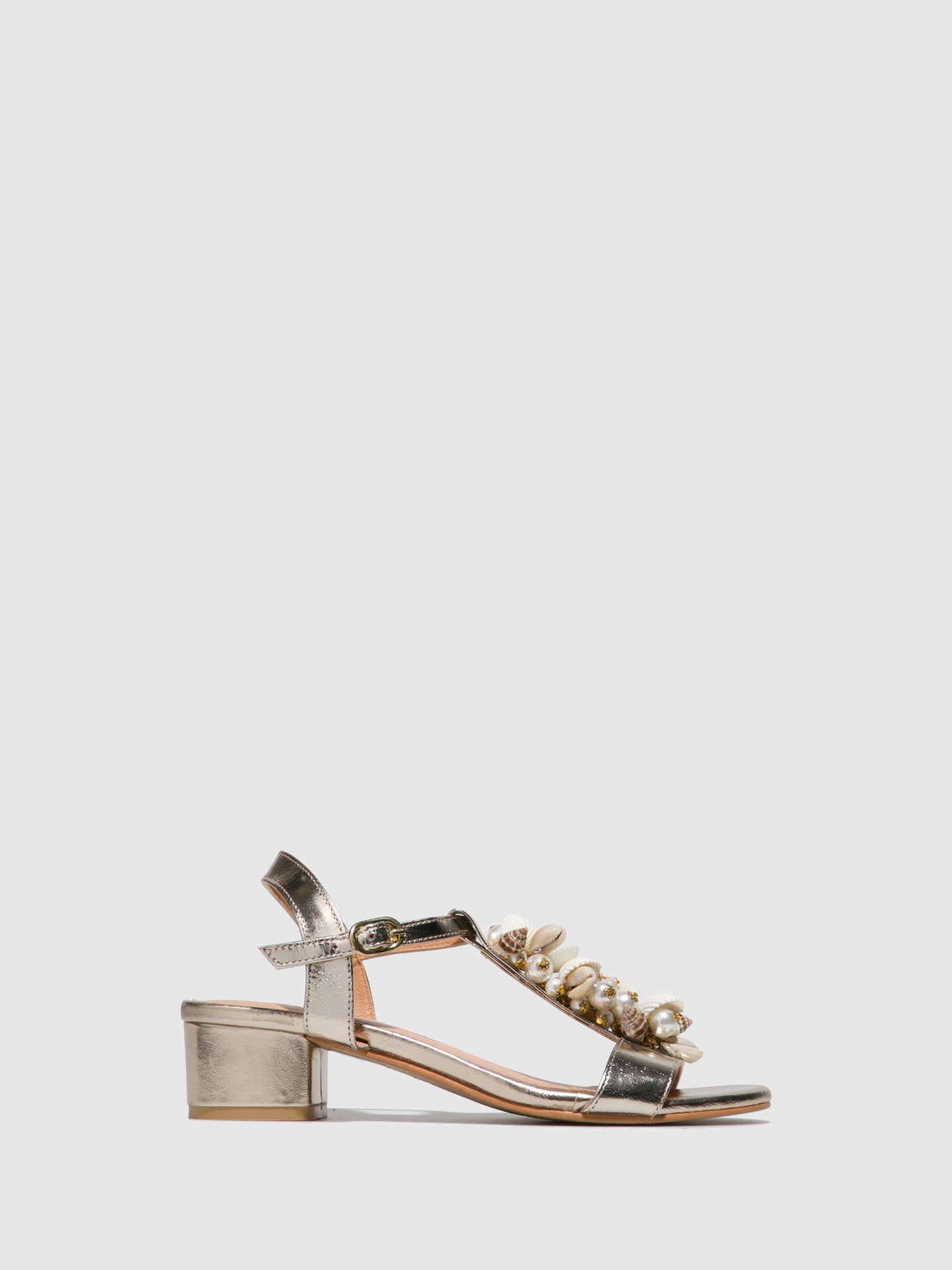 Parodi Sunshine Gold Appliqués Sandals