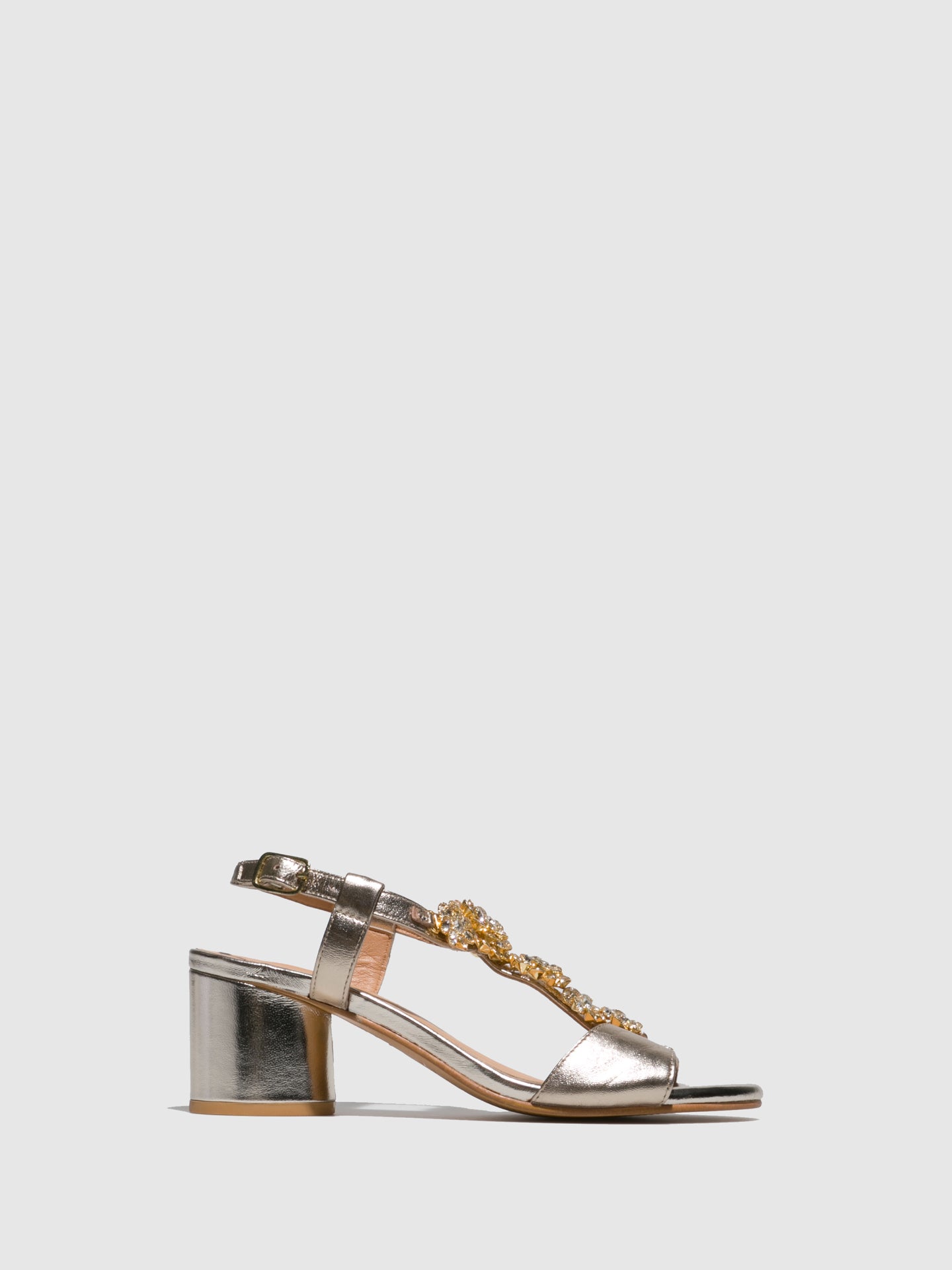 Parodi Sunshine Gold Appliqués Sandals