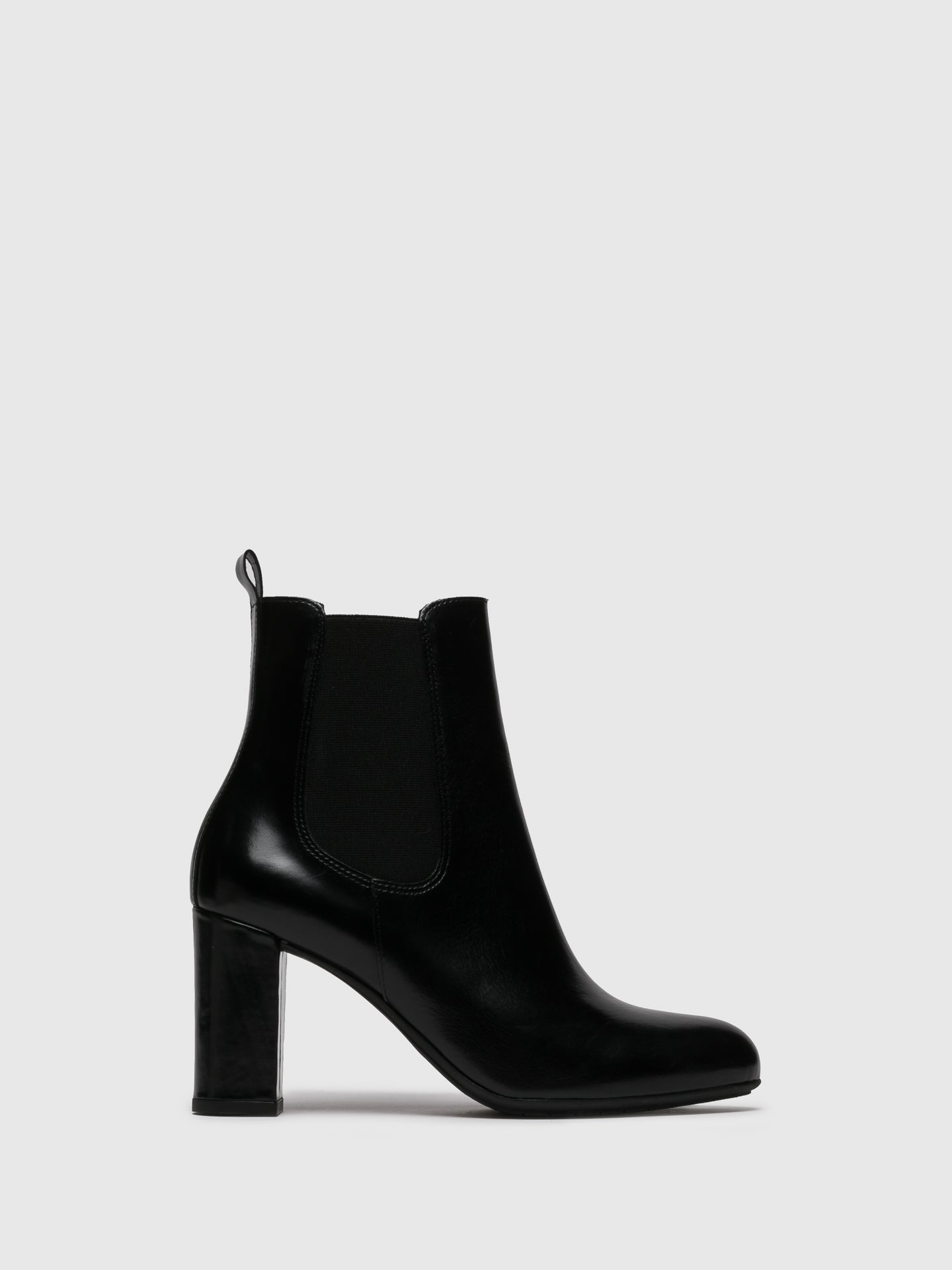 Perlato Black Elasticated Ankle Boots