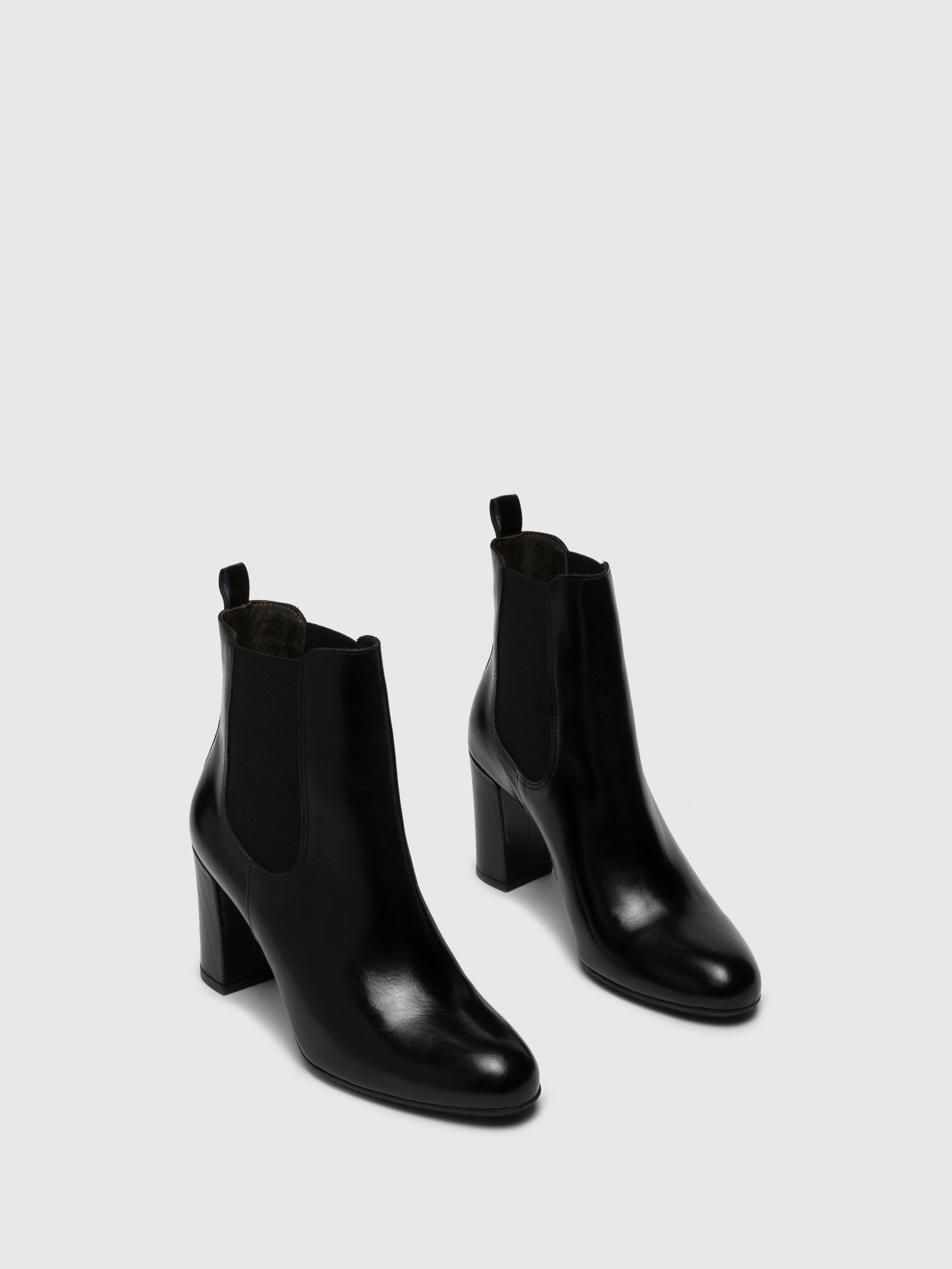 Perlato Black Elasticated Ankle Boots