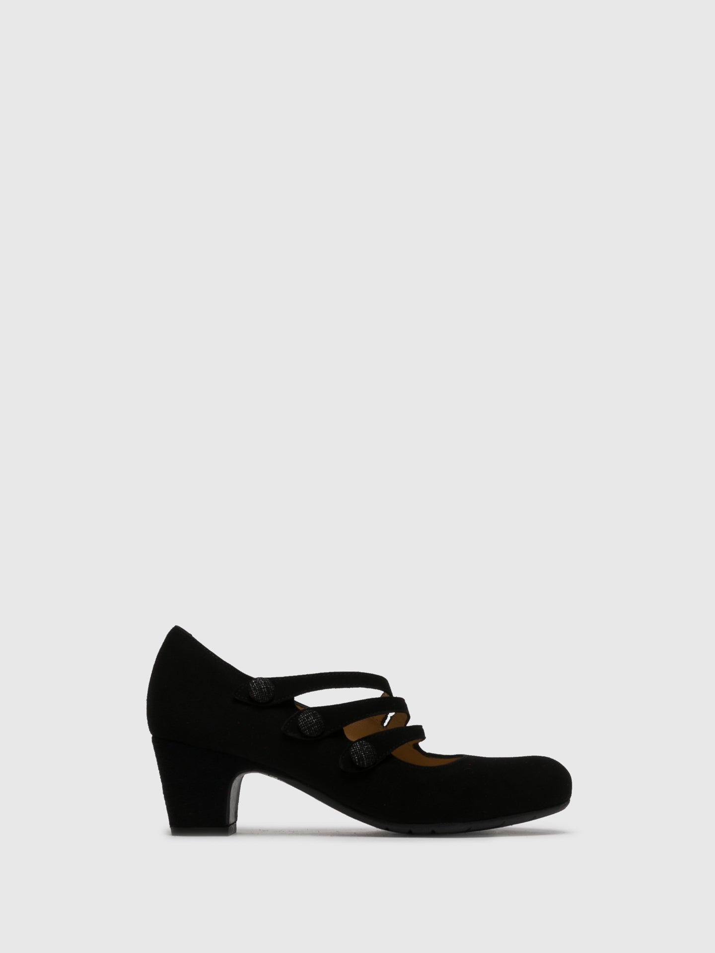 Perlato Black Round Toe Shoes