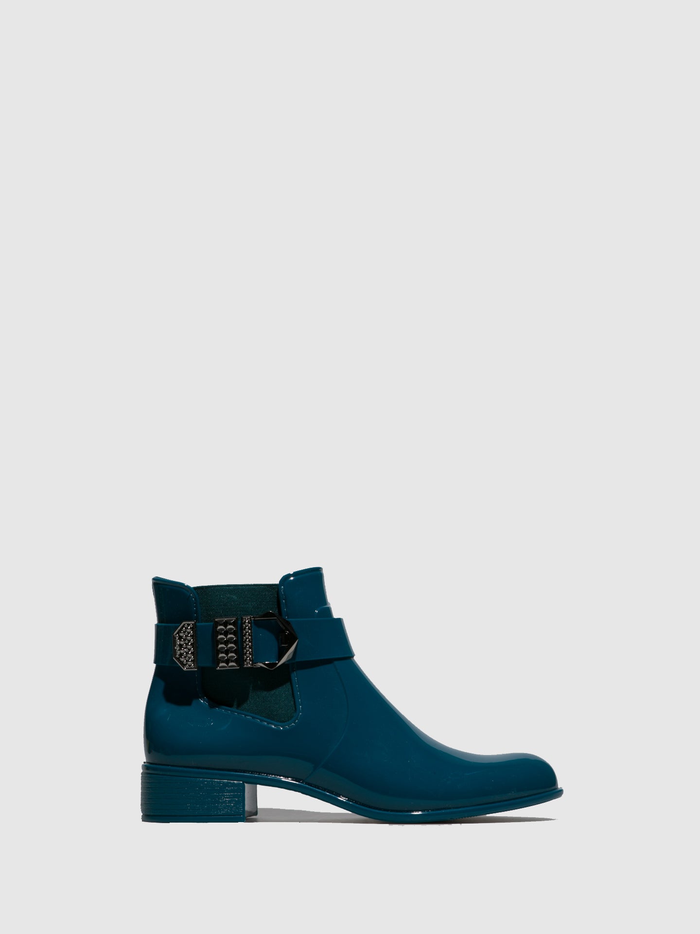 Petite Jolie By Parodi Blue Round Toe Ankle Boots