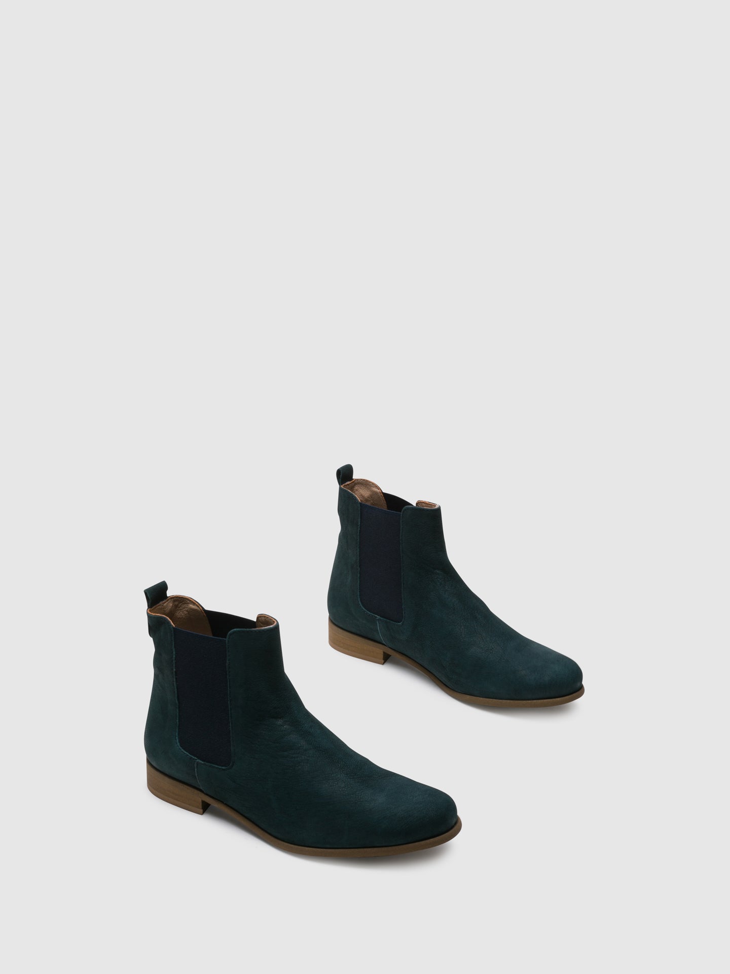 PintoDiBlu Navy Leather Chelsea Ankle Boots