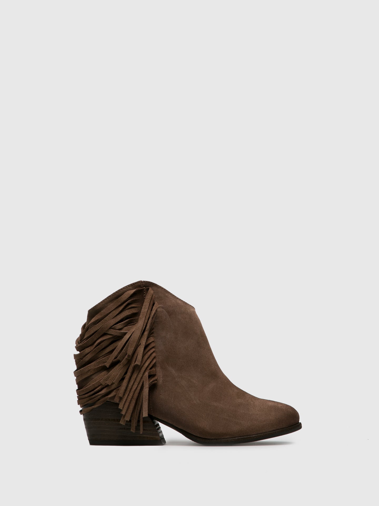 PintoDiBlu Tan Fringed Ankle Boots