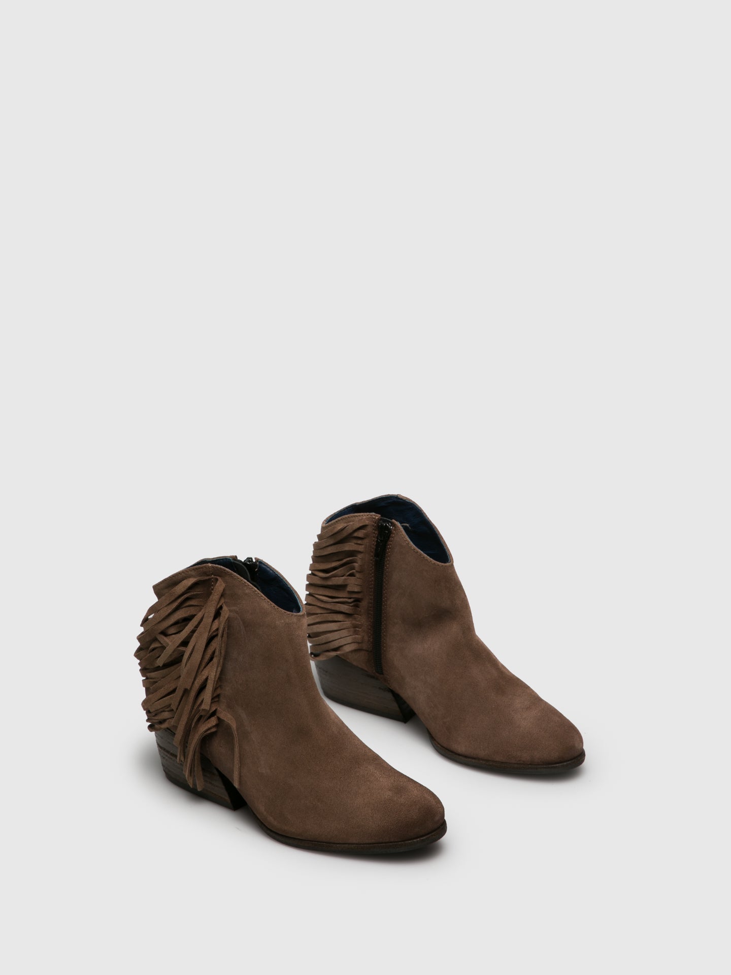 PintoDiBlu Tan Fringed Ankle Boots