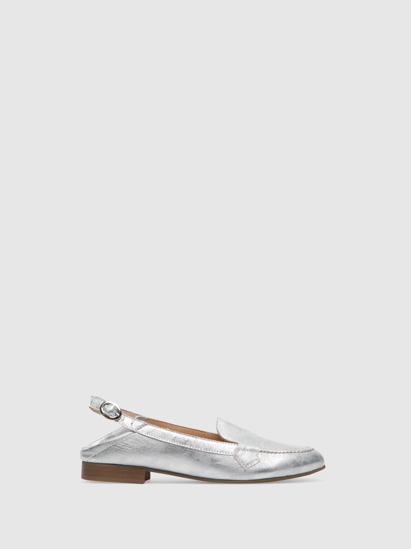 PintoDiBlu Silver Loafers Shoes