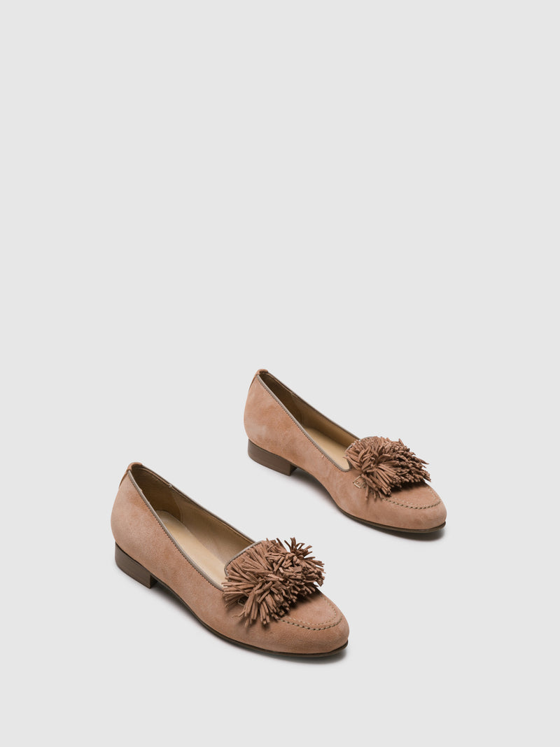 PintoDiBlu Pink Suede Loafers Shoes