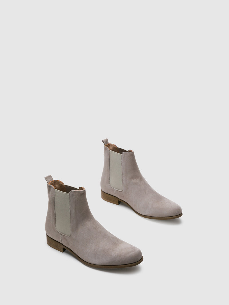 PintoDiBlu Beige Suede Chelsea Ankle Boots