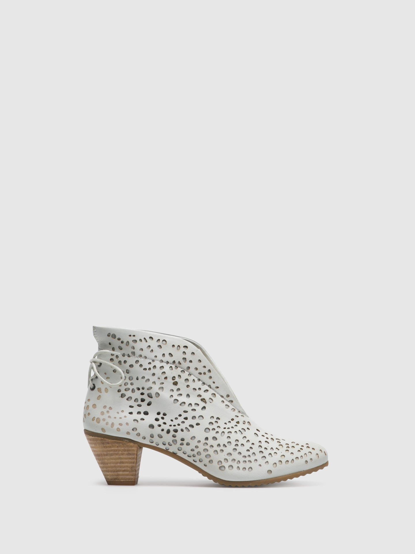 PintoDiBlu White Leather Elasticated Ankle Boots