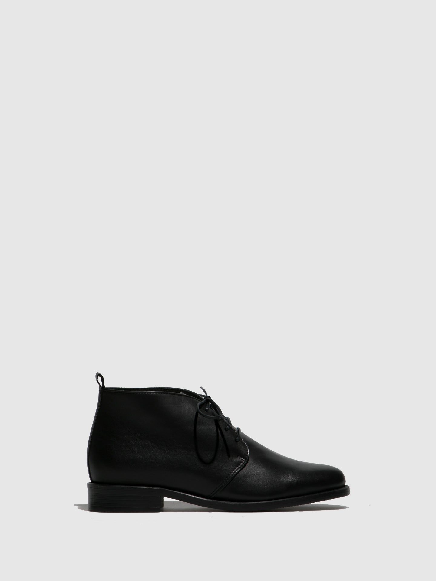 PintoDiBlu Black Leather Lace-up Ankle Boots