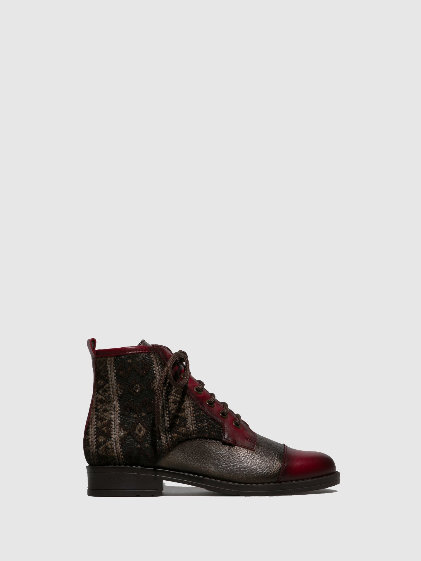 PintoDiBlu Red Lace-up Ankle Boots