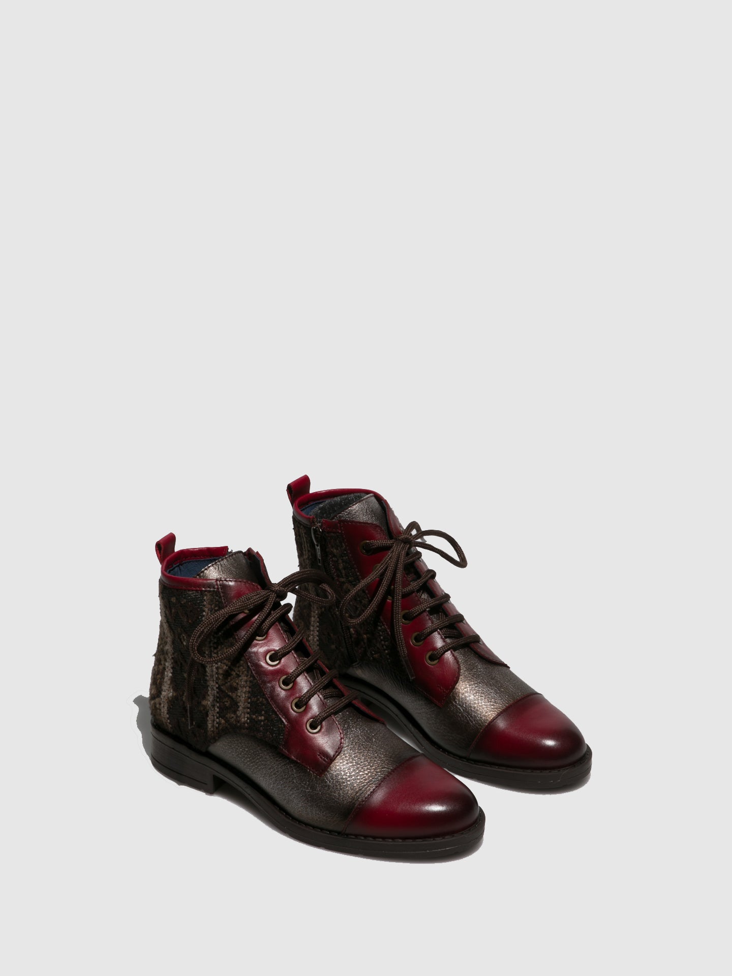 PintoDiBlu Red Lace-up Ankle Boots