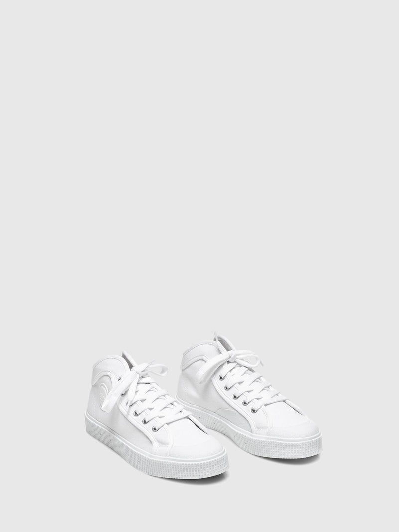 Sanjo White Lace-up Trainers